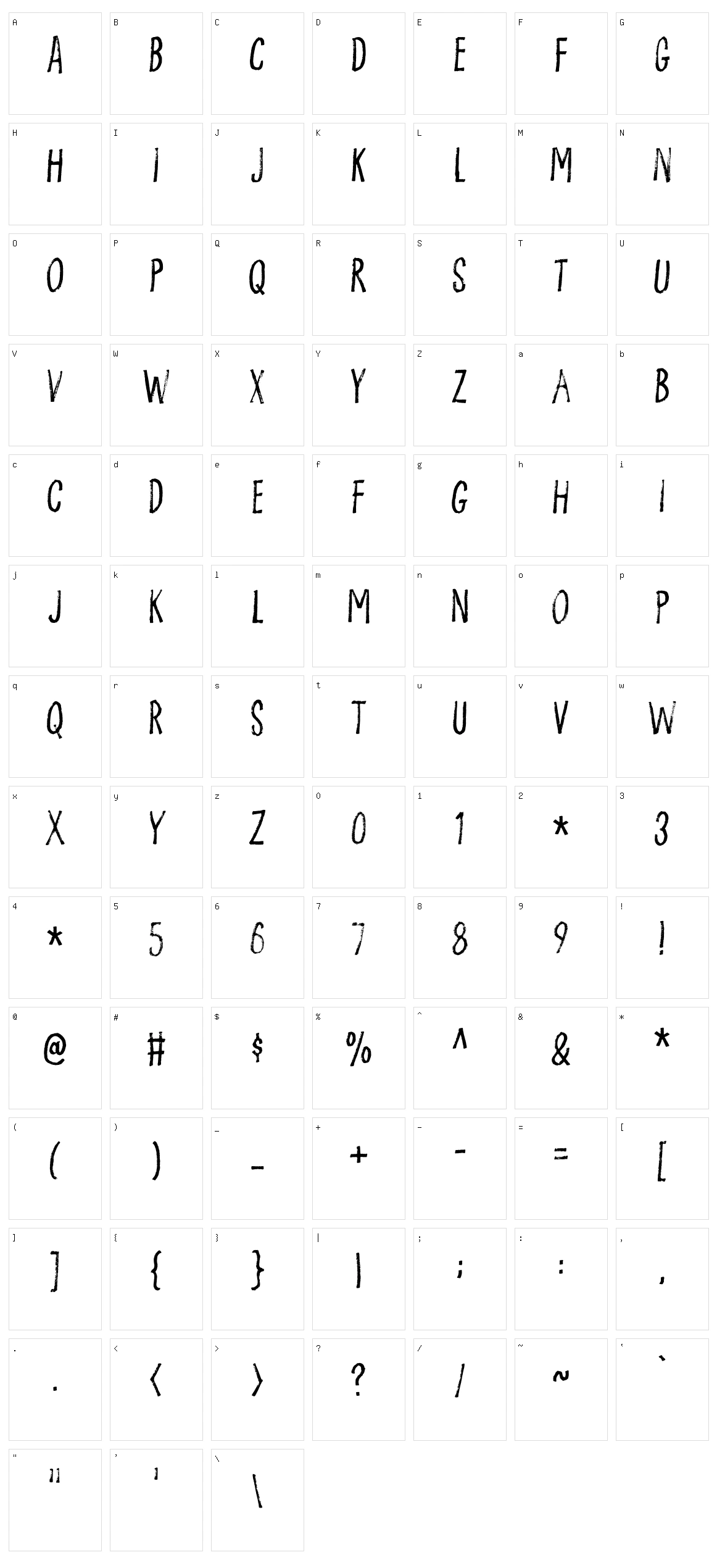 Flottenheimer Character Set