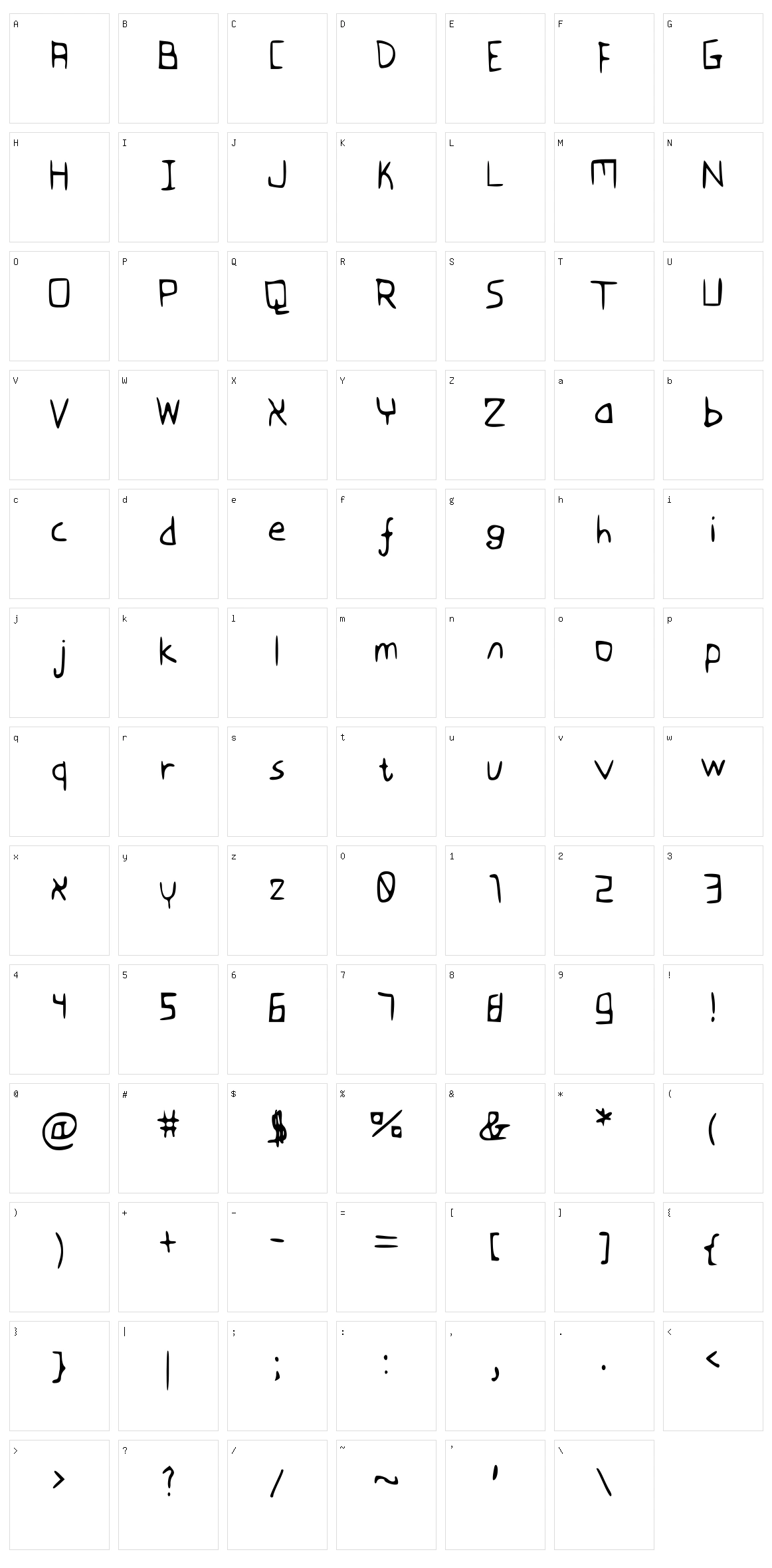 Flovio Character Set