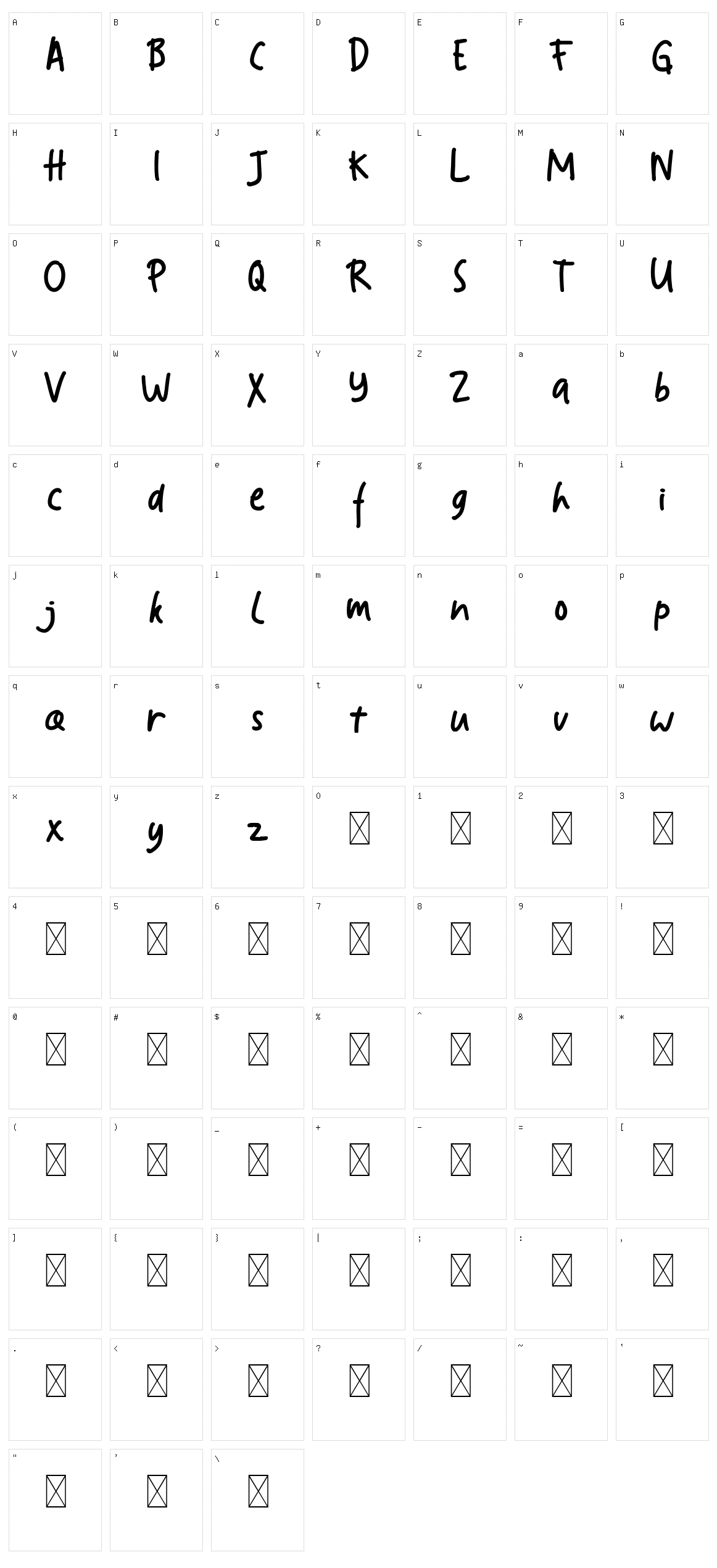 Flowerbee Character Set