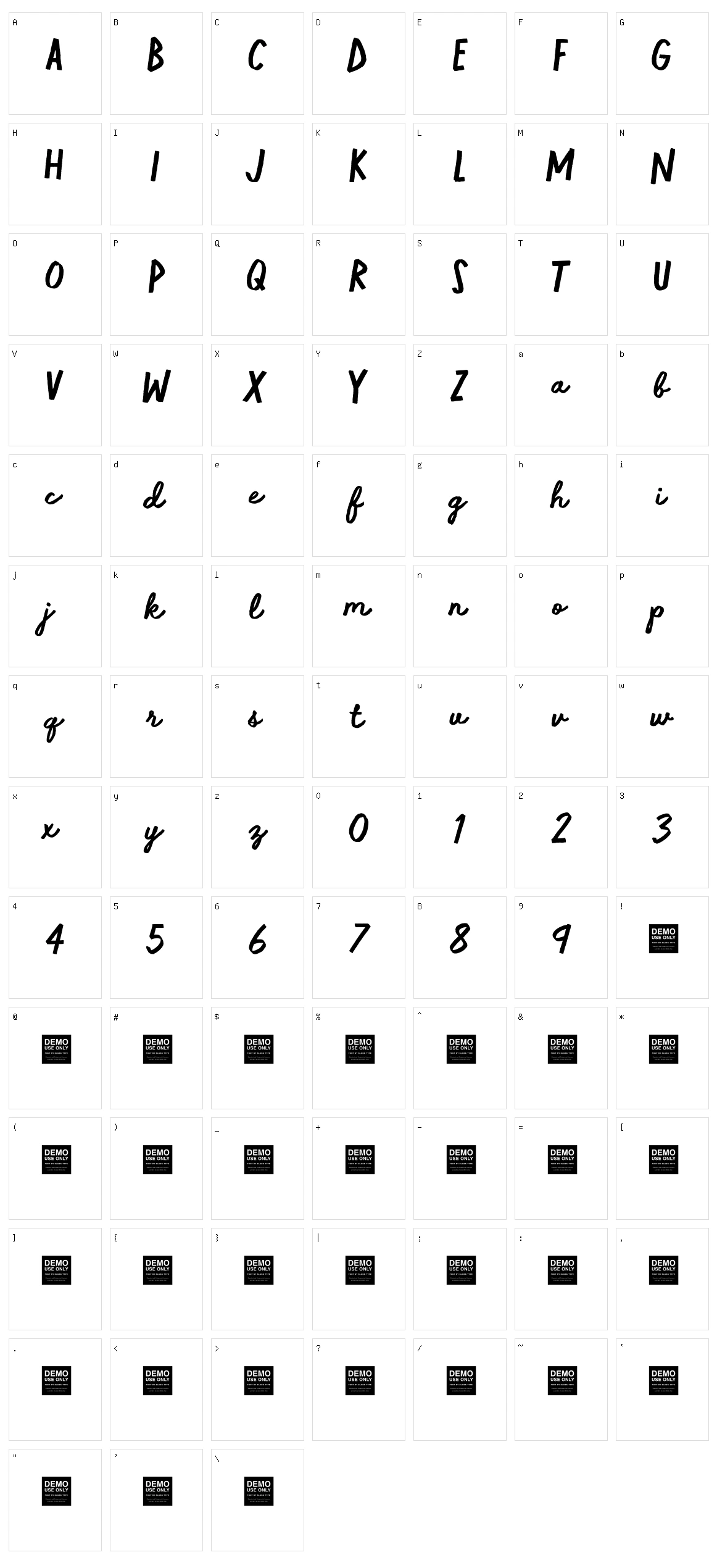 Fluid Motion Character Set