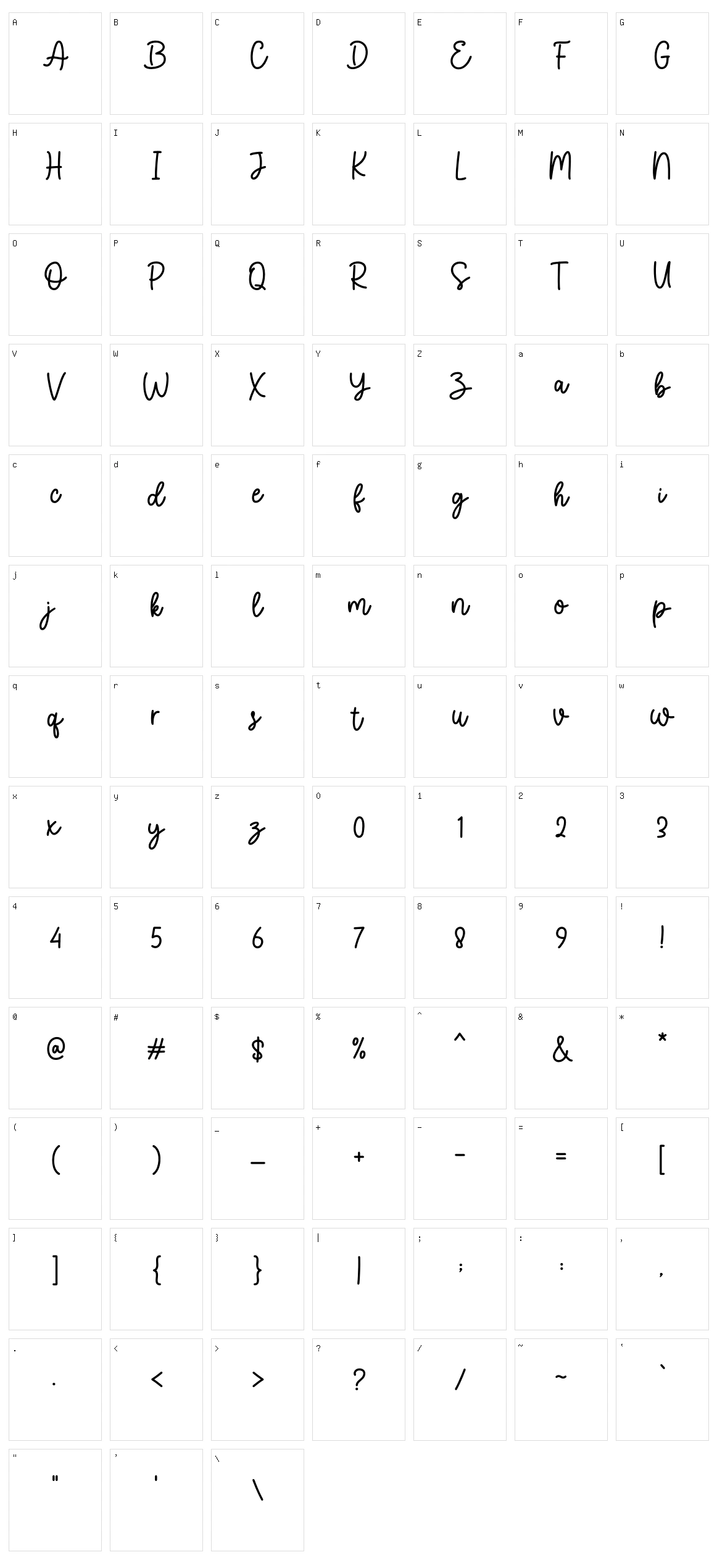 Focus Quotes Script Character Set