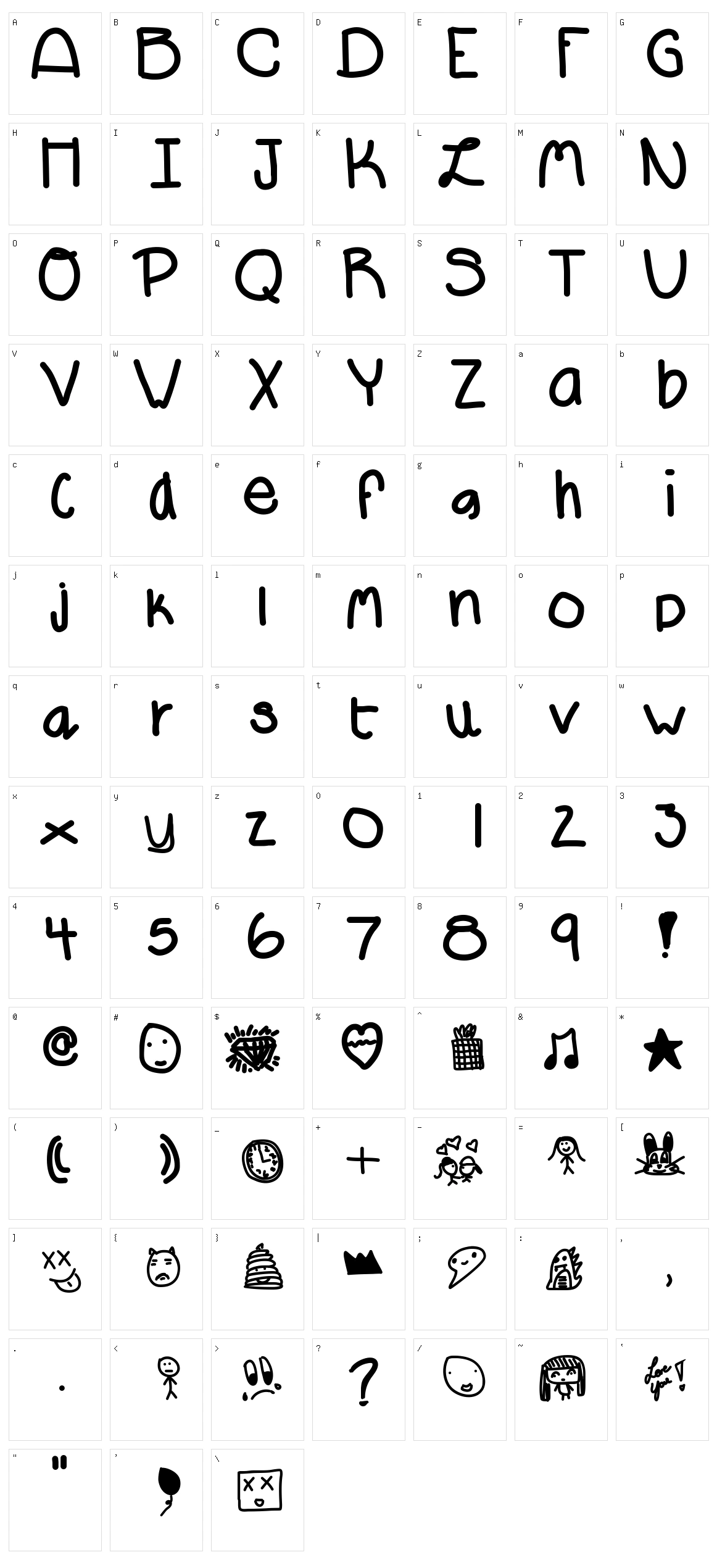 Fonty Character Set