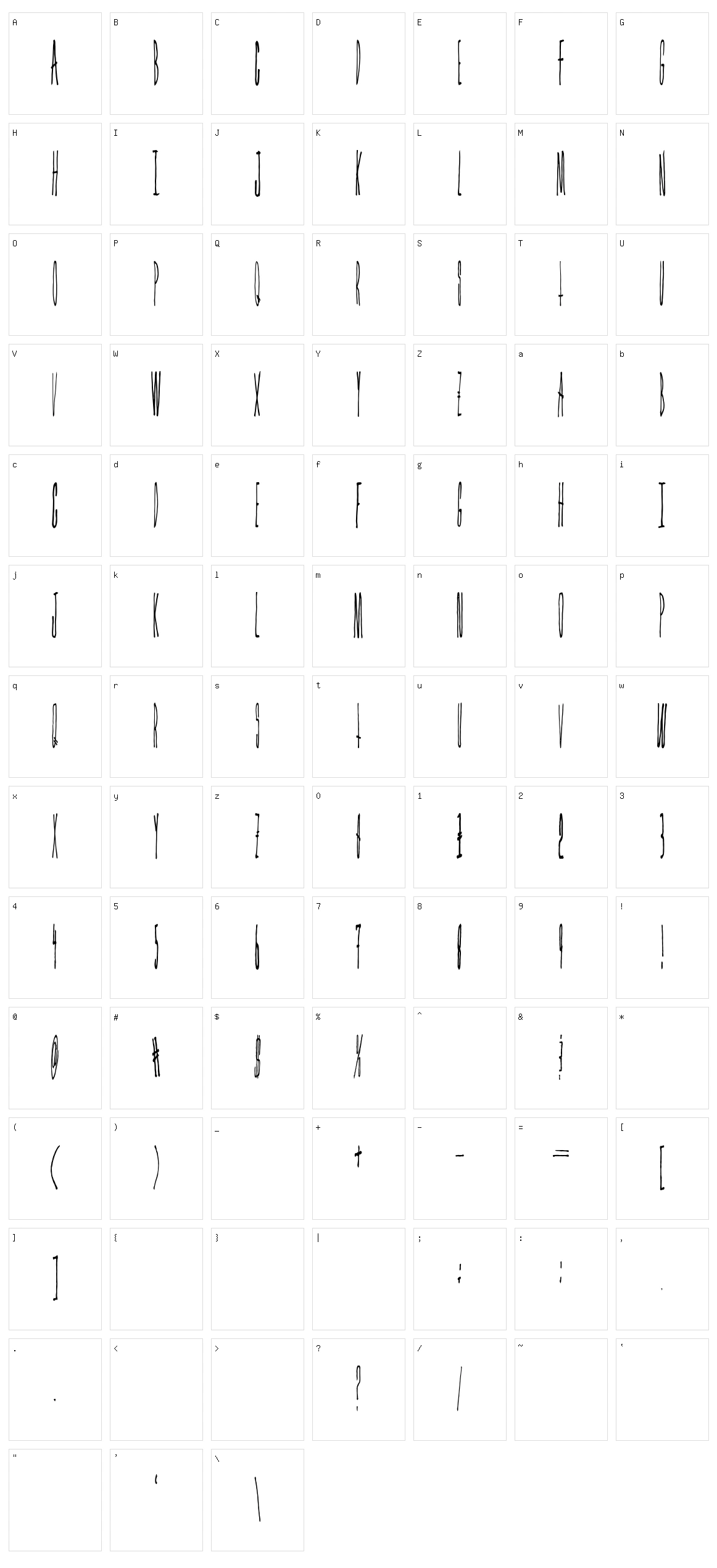 ForestFire Character Set
