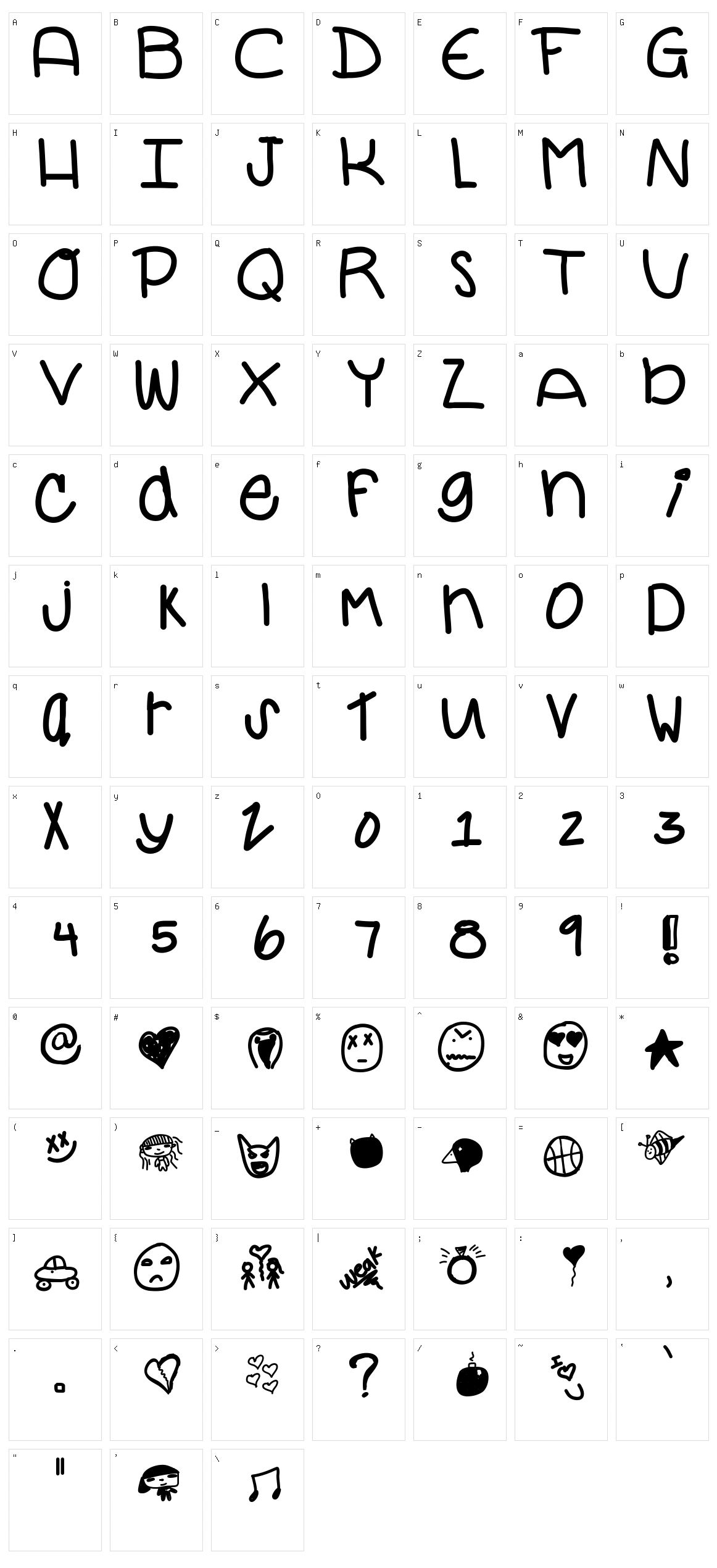 Forever Yours Character Set