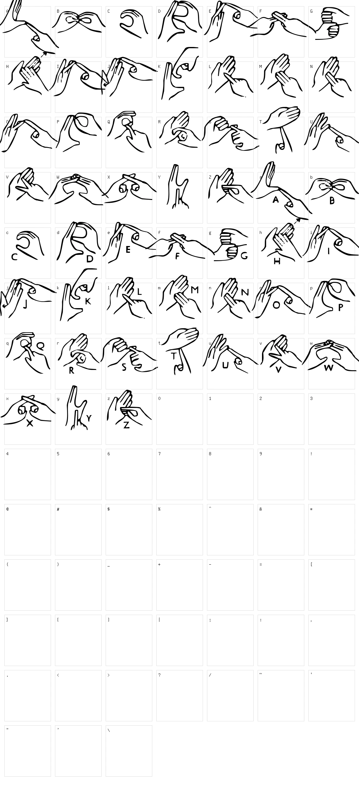 Helping Hands Character Set