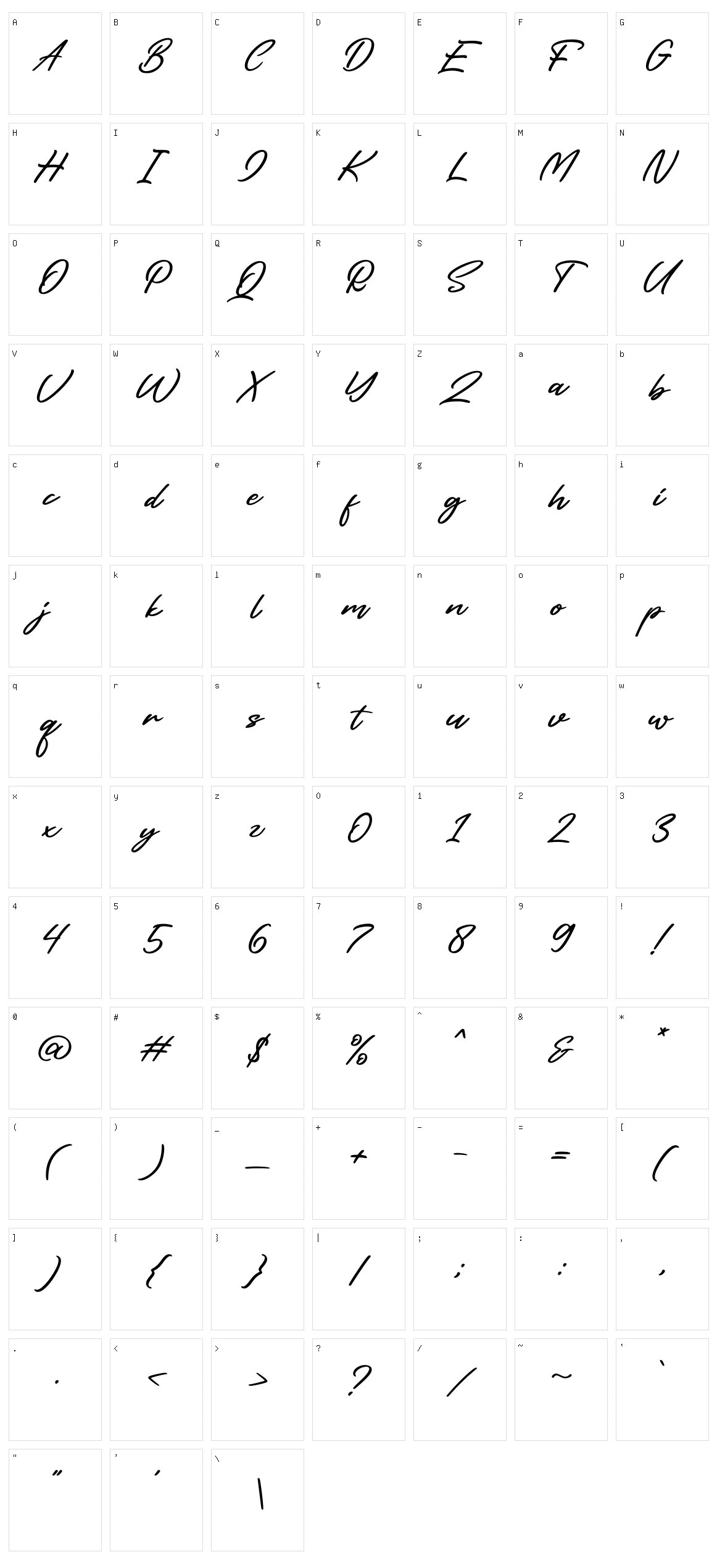 Fostter Character Set