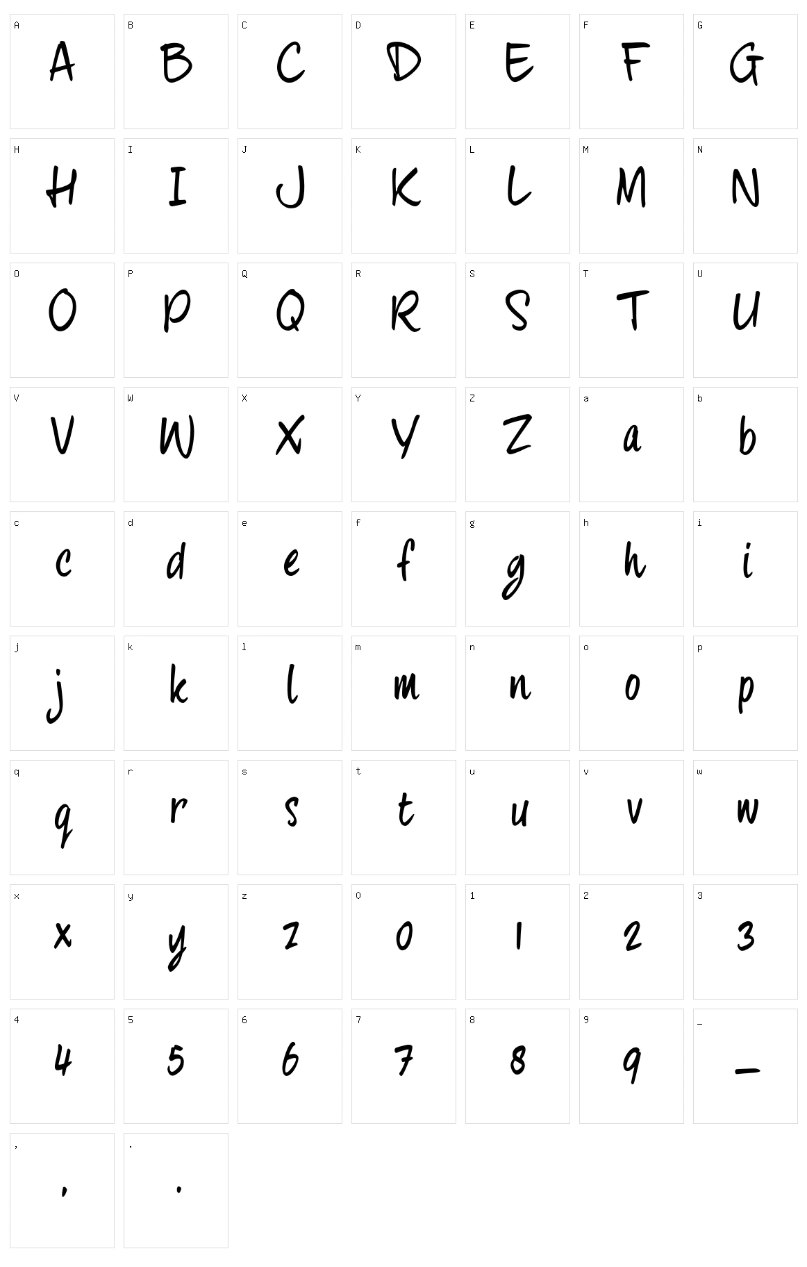 Four Hand Character Set