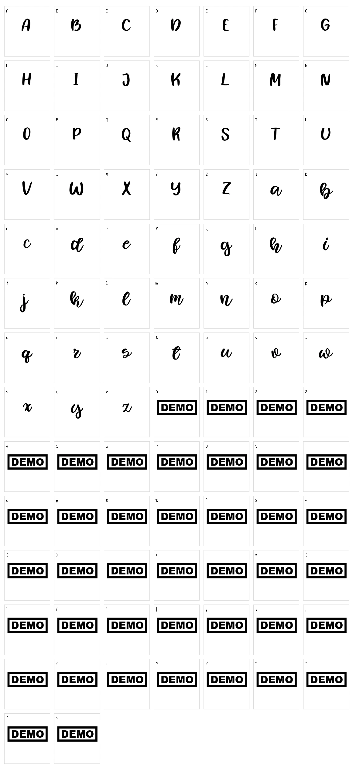 Fowler Character Set