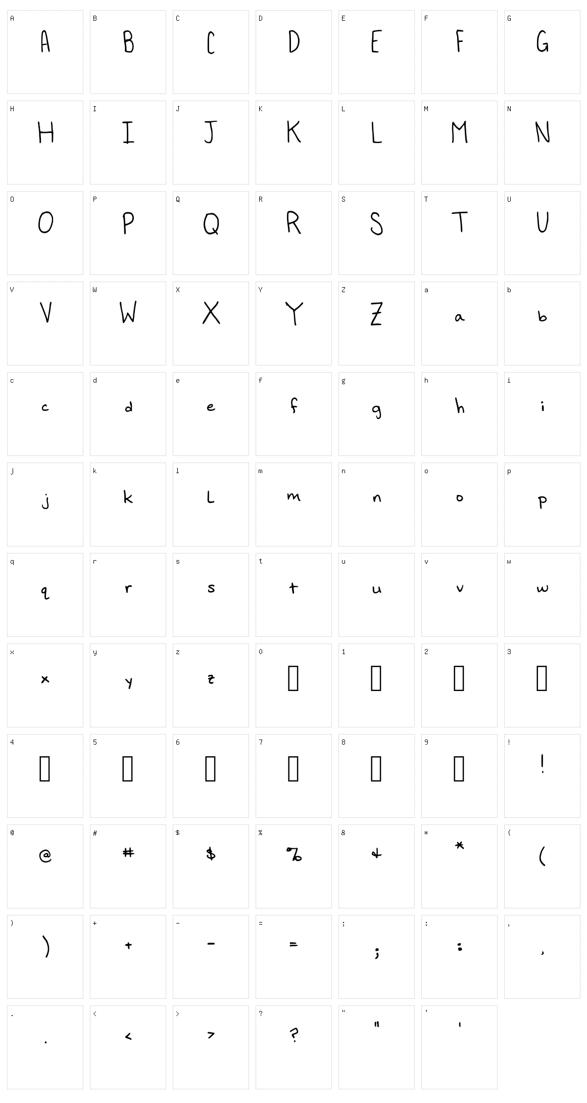 Foxed Inn Character Set