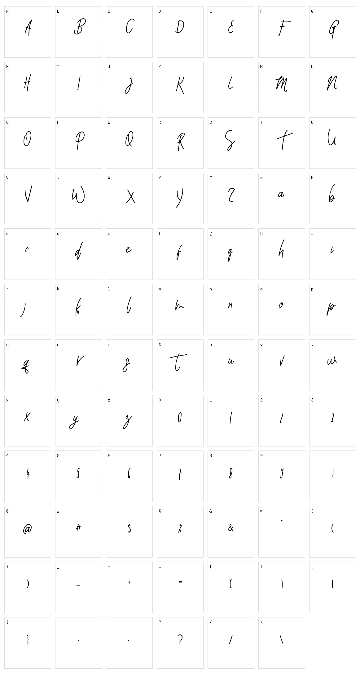 Foxtail Character Set