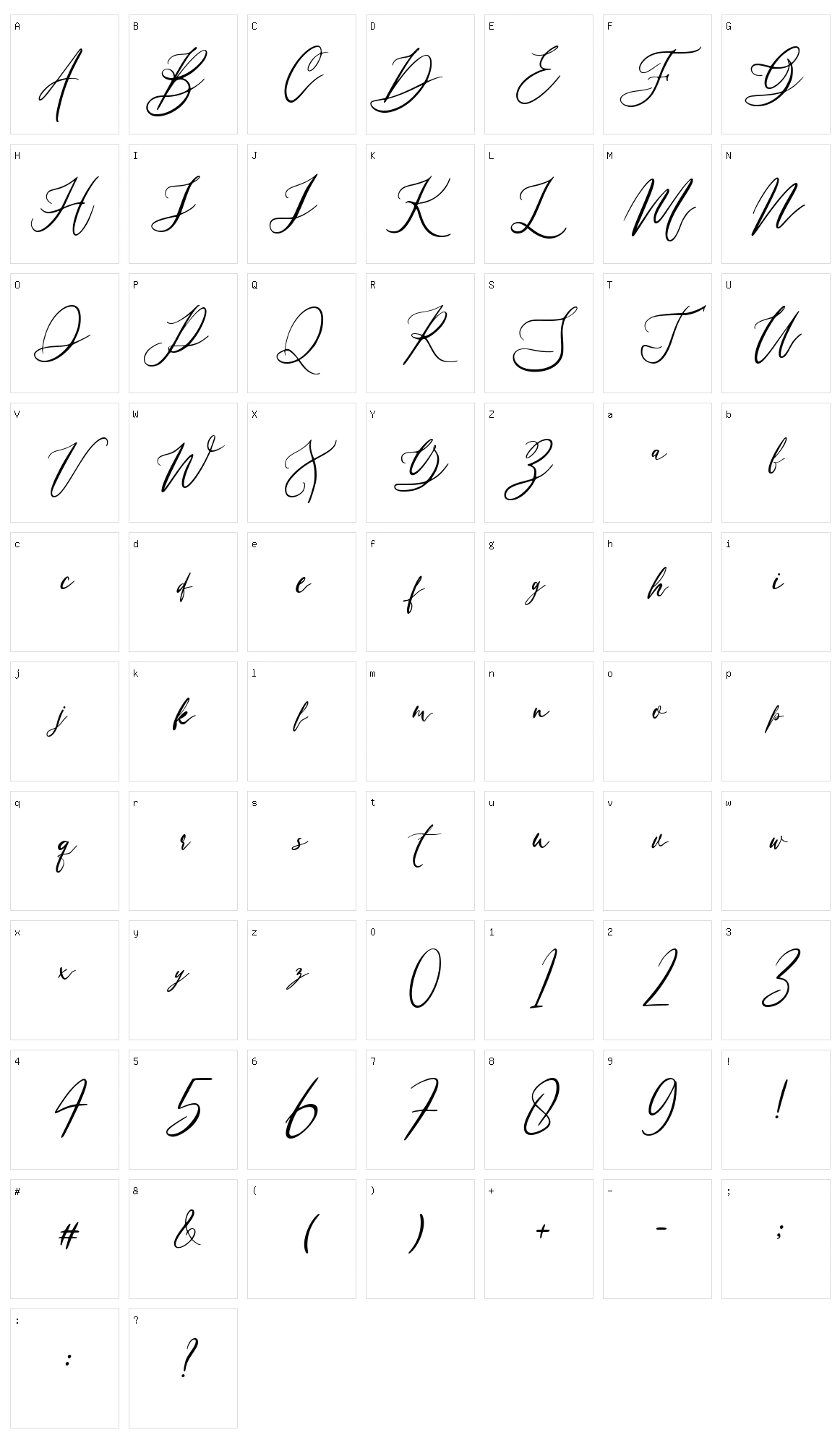 Franchisca Character Set
