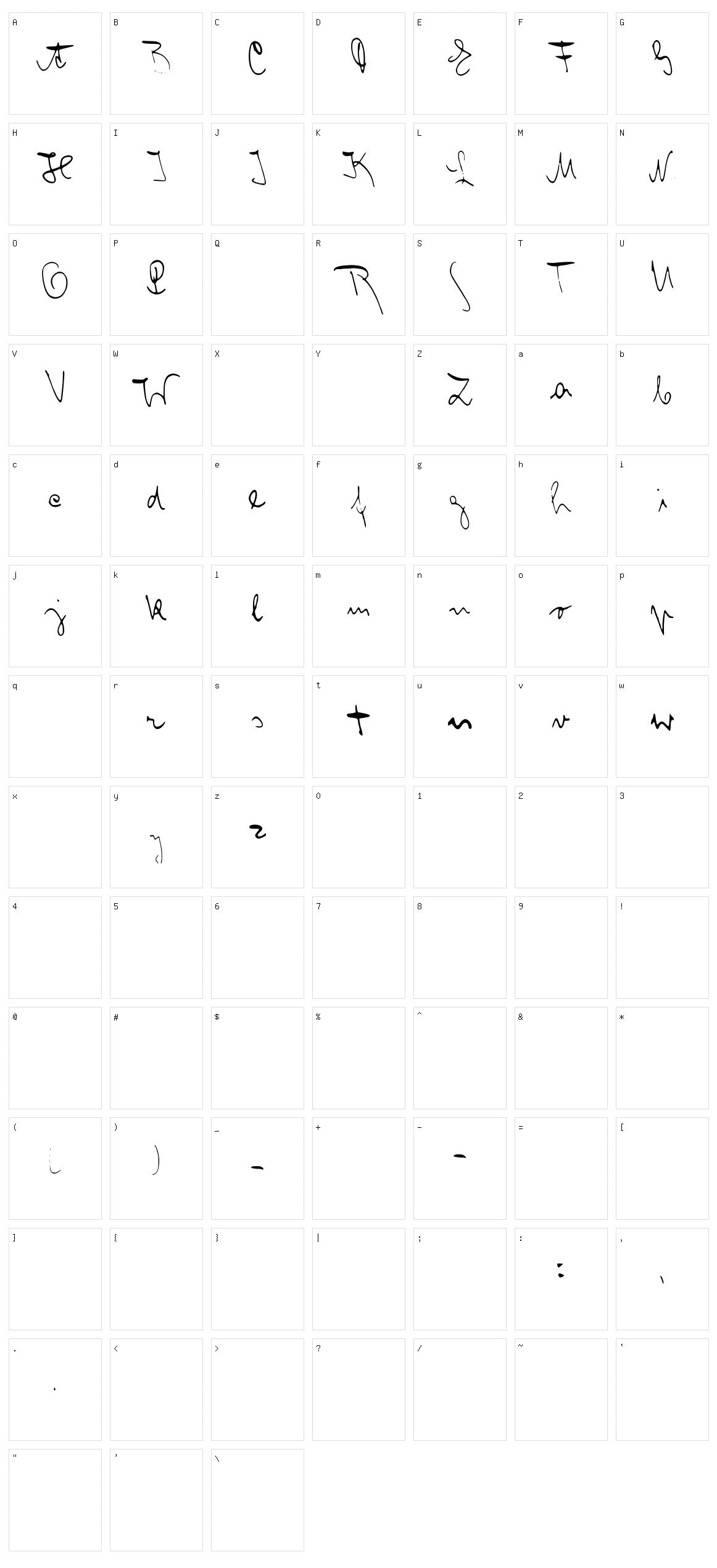Franz Kafka Character Set