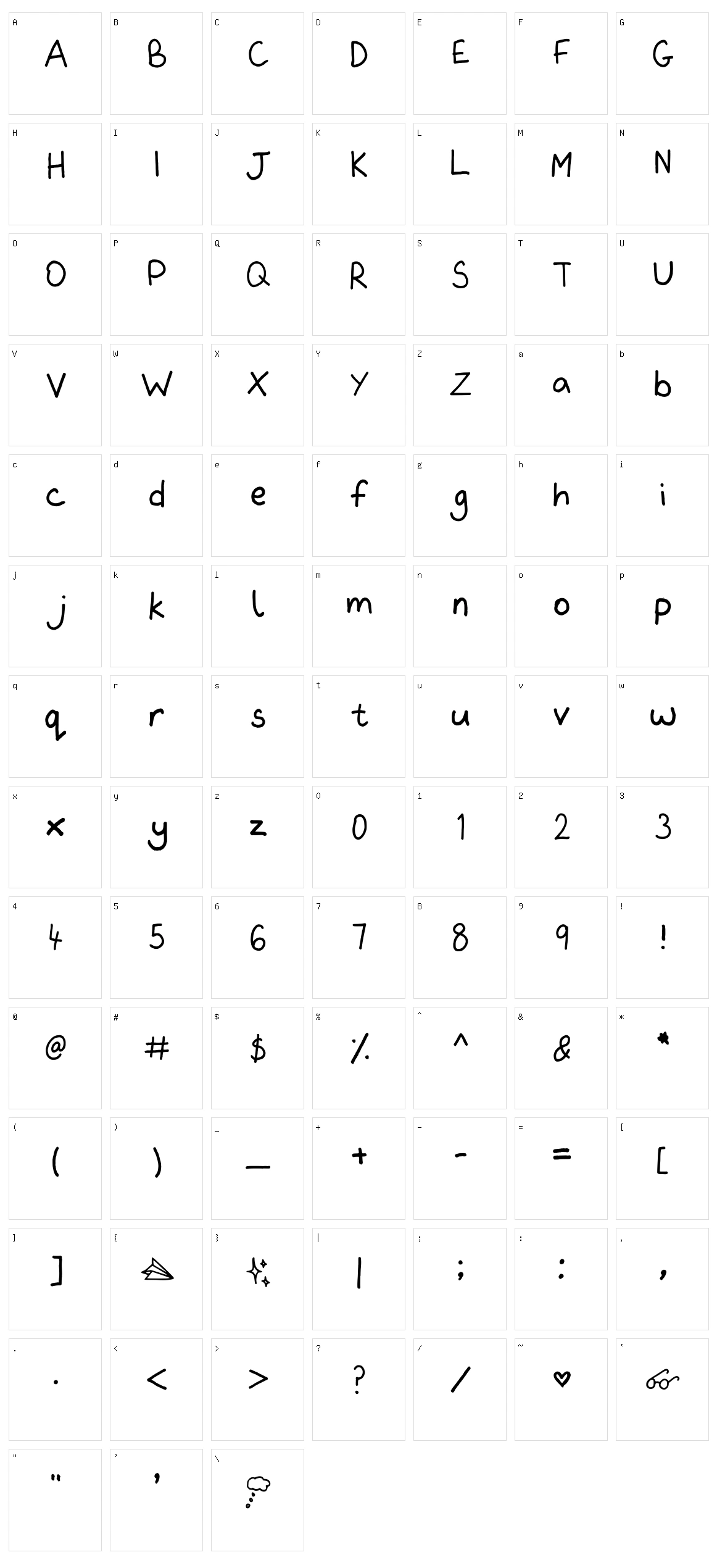 Frawley Character Set