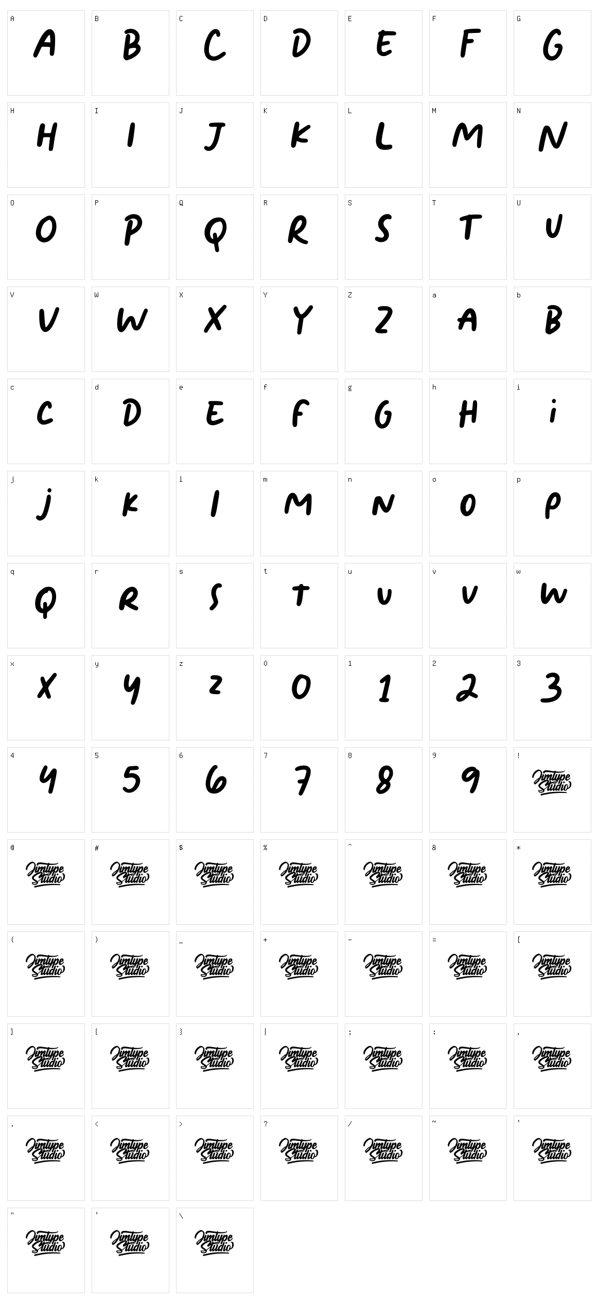 Frenchy Character Set