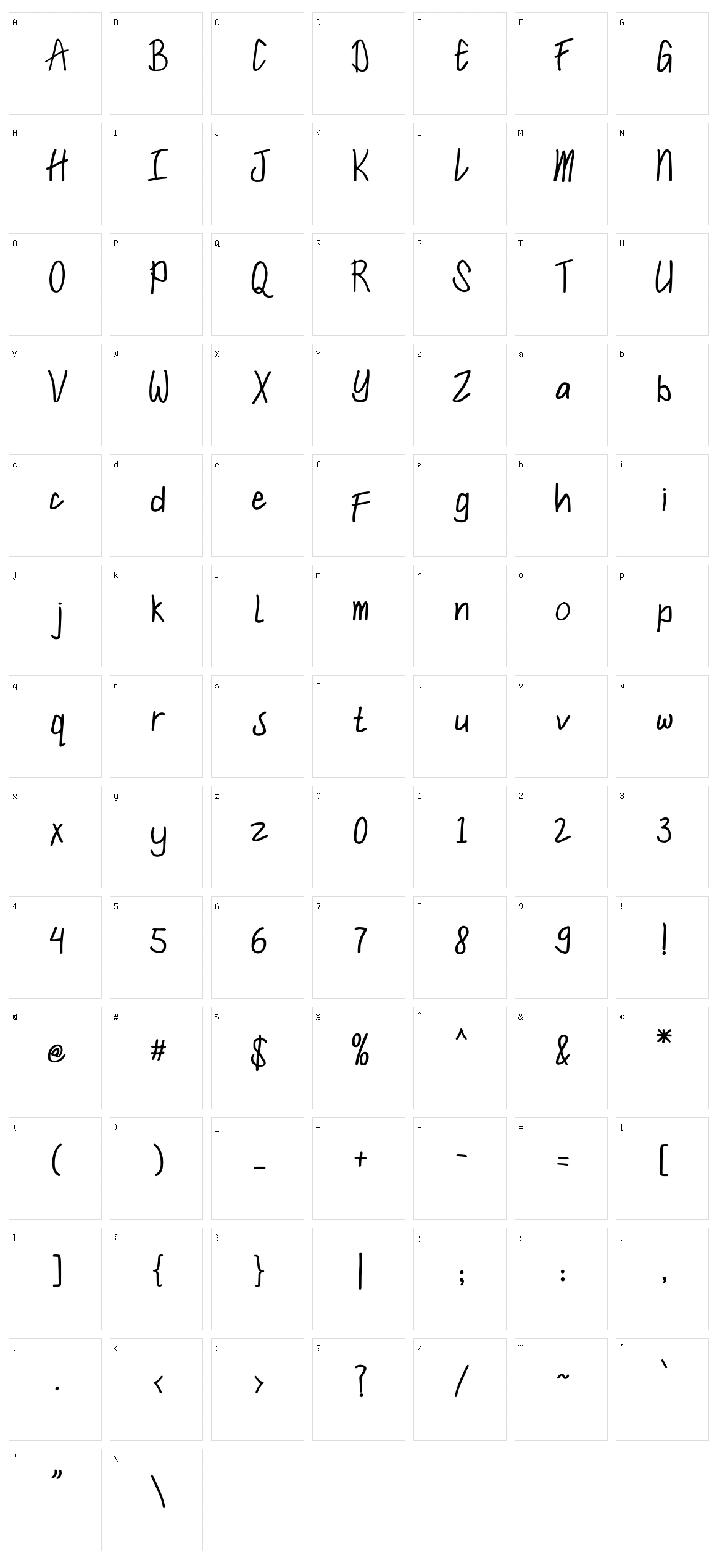 Fresh Clinn Character Set