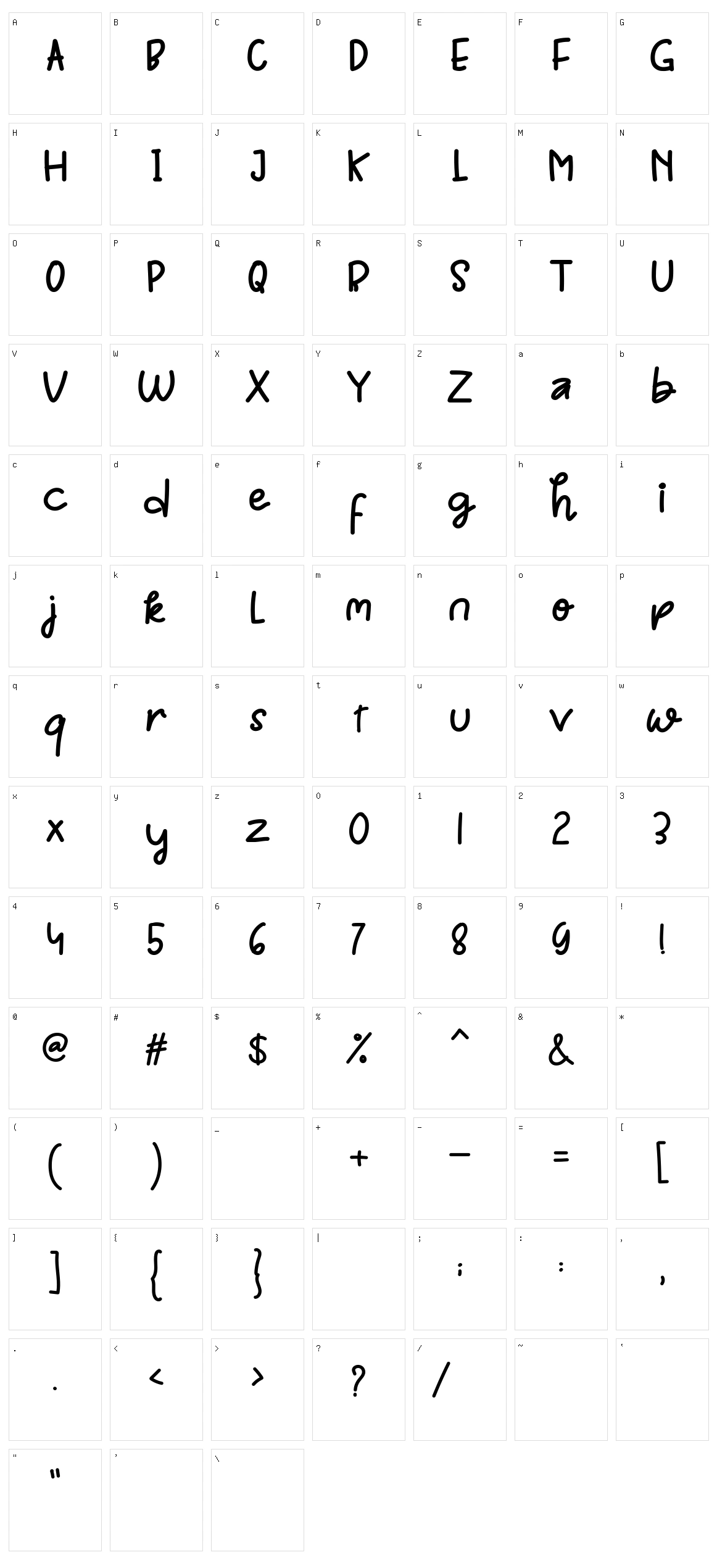 Fresh Onion Character Set