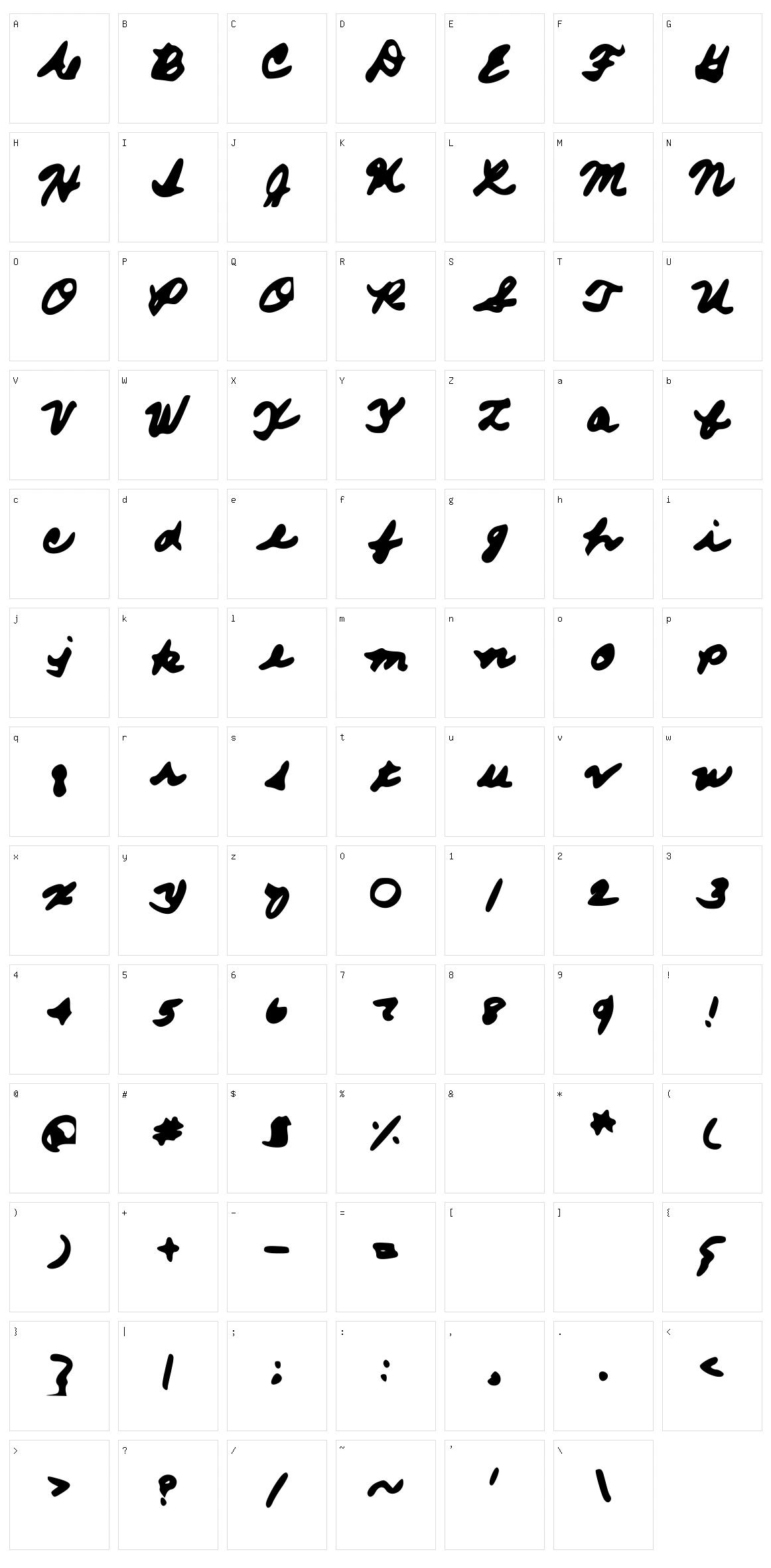 From Moms Hand Character Set