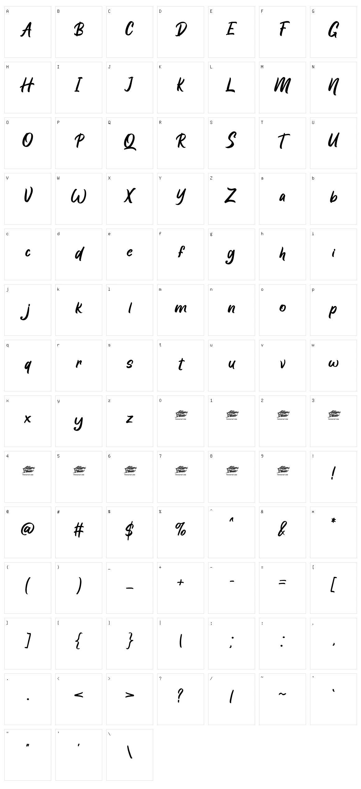 Fugel Character Set