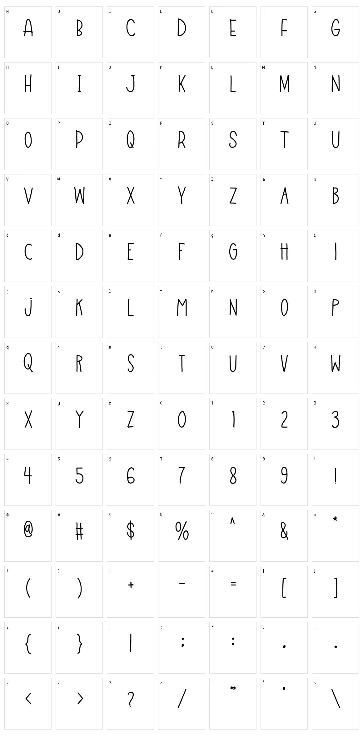 Fun Field Character Set