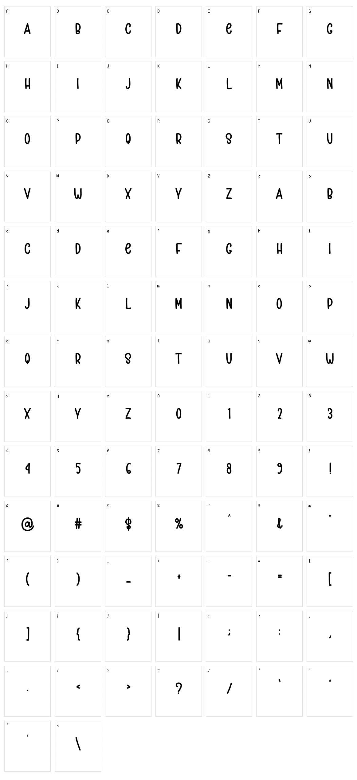 Funny Writing Character Set