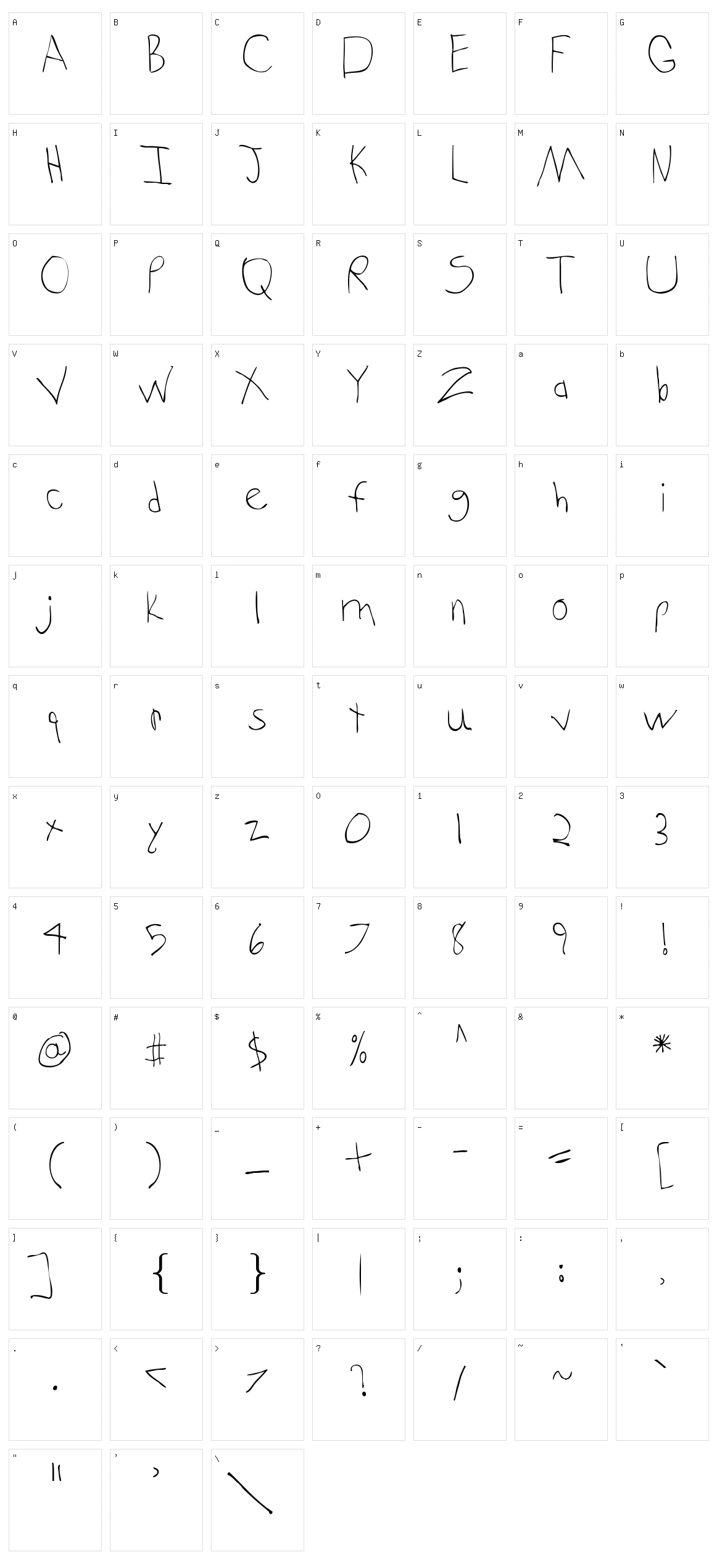 Gabby Character Set