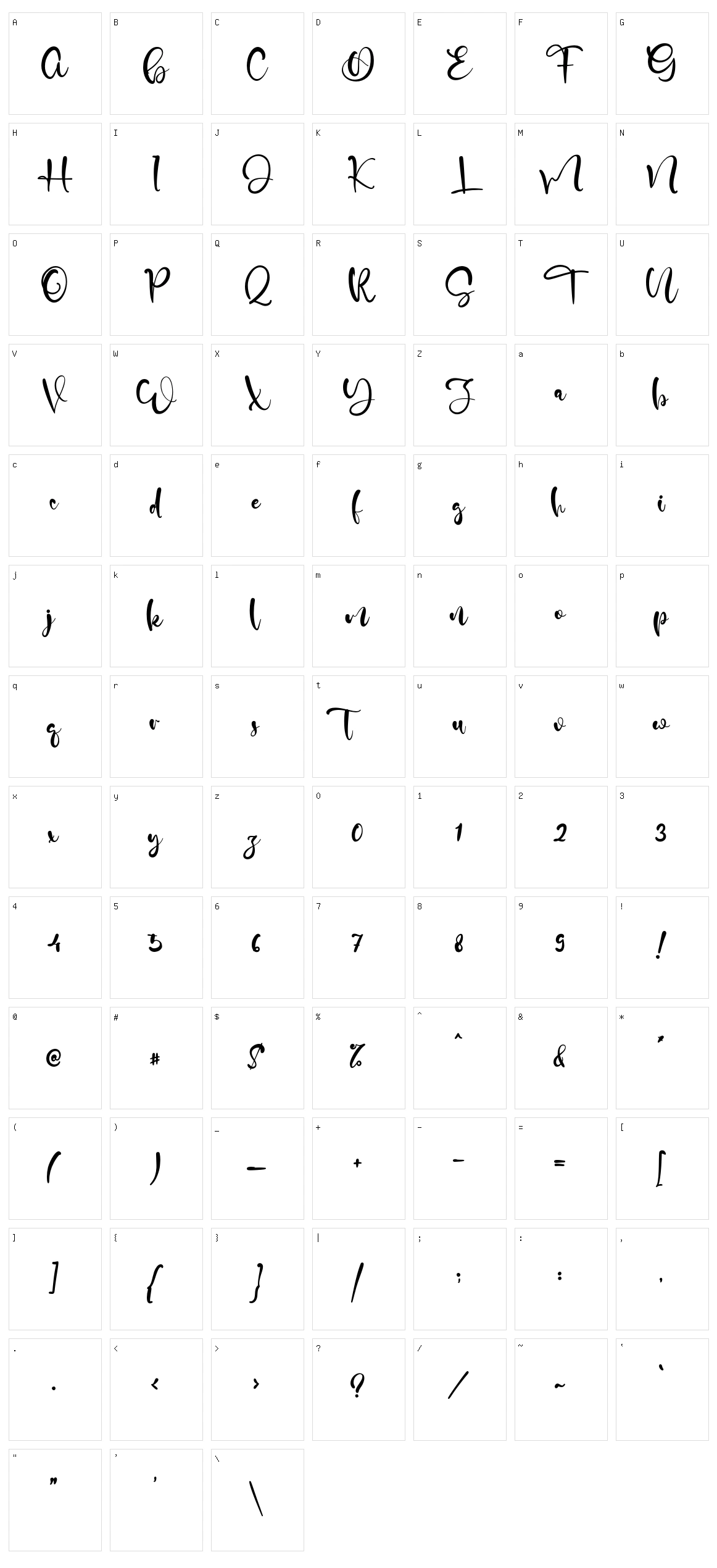 Gabriel Smith Character Set