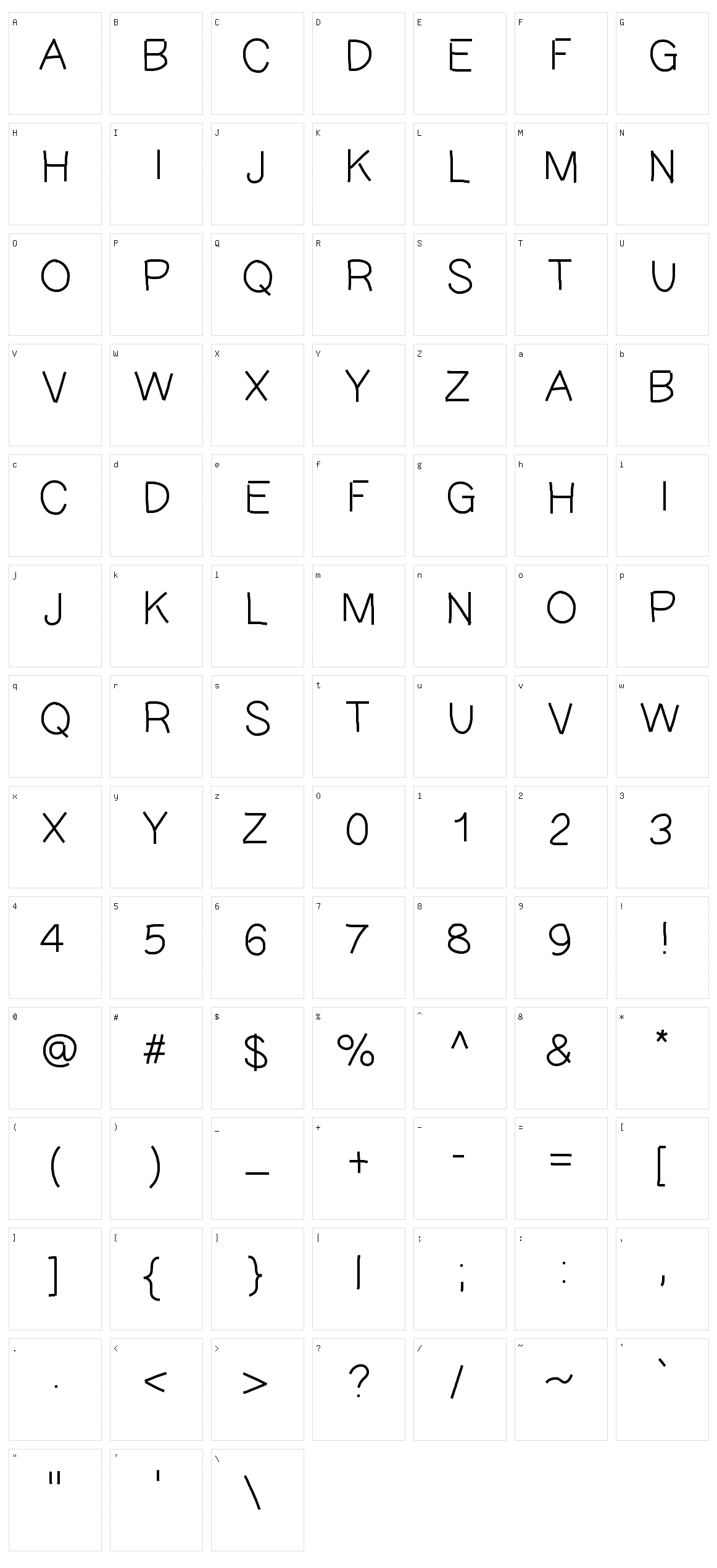 Gael 427 Character Set
