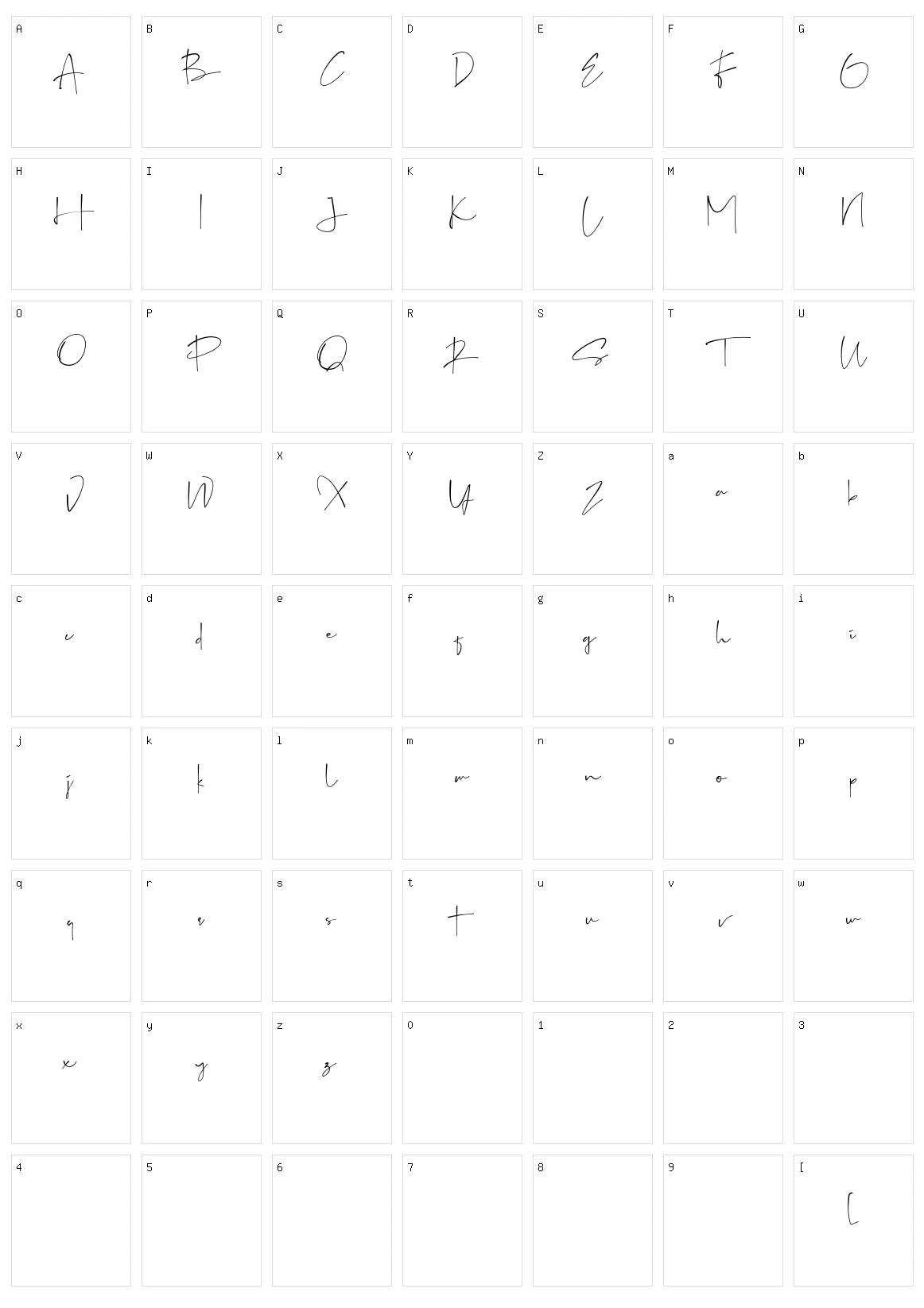 Galinta Character Set