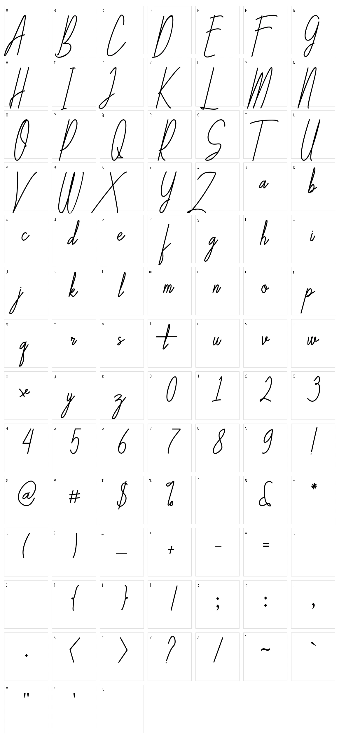 Galliyani Character Set