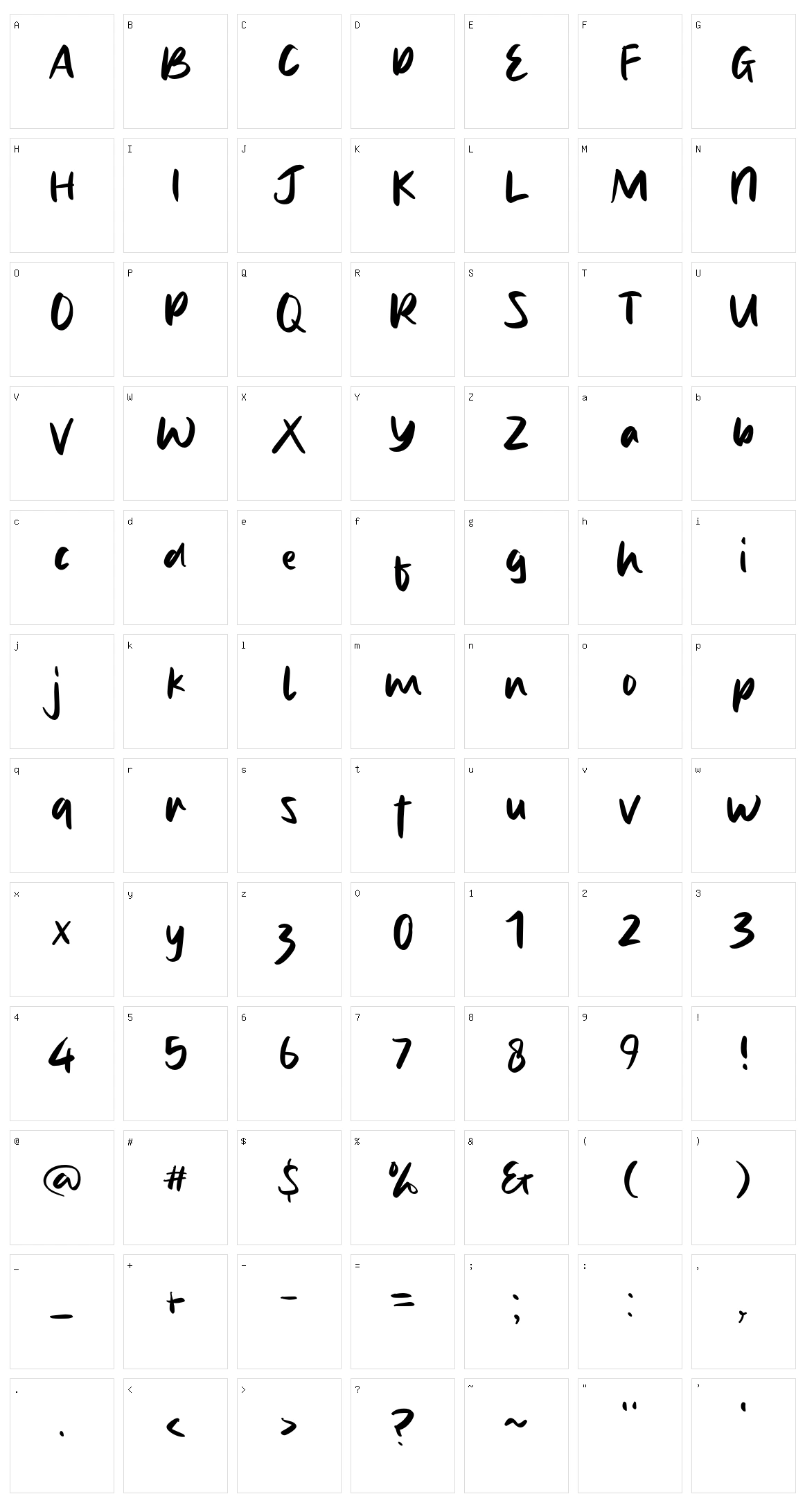 Gamaru Character Set