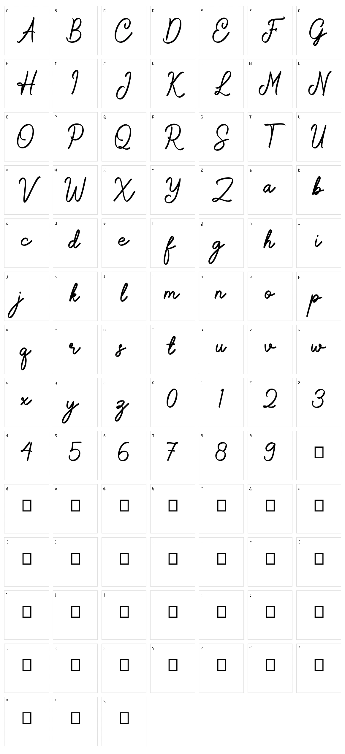 Gamelia Character Set