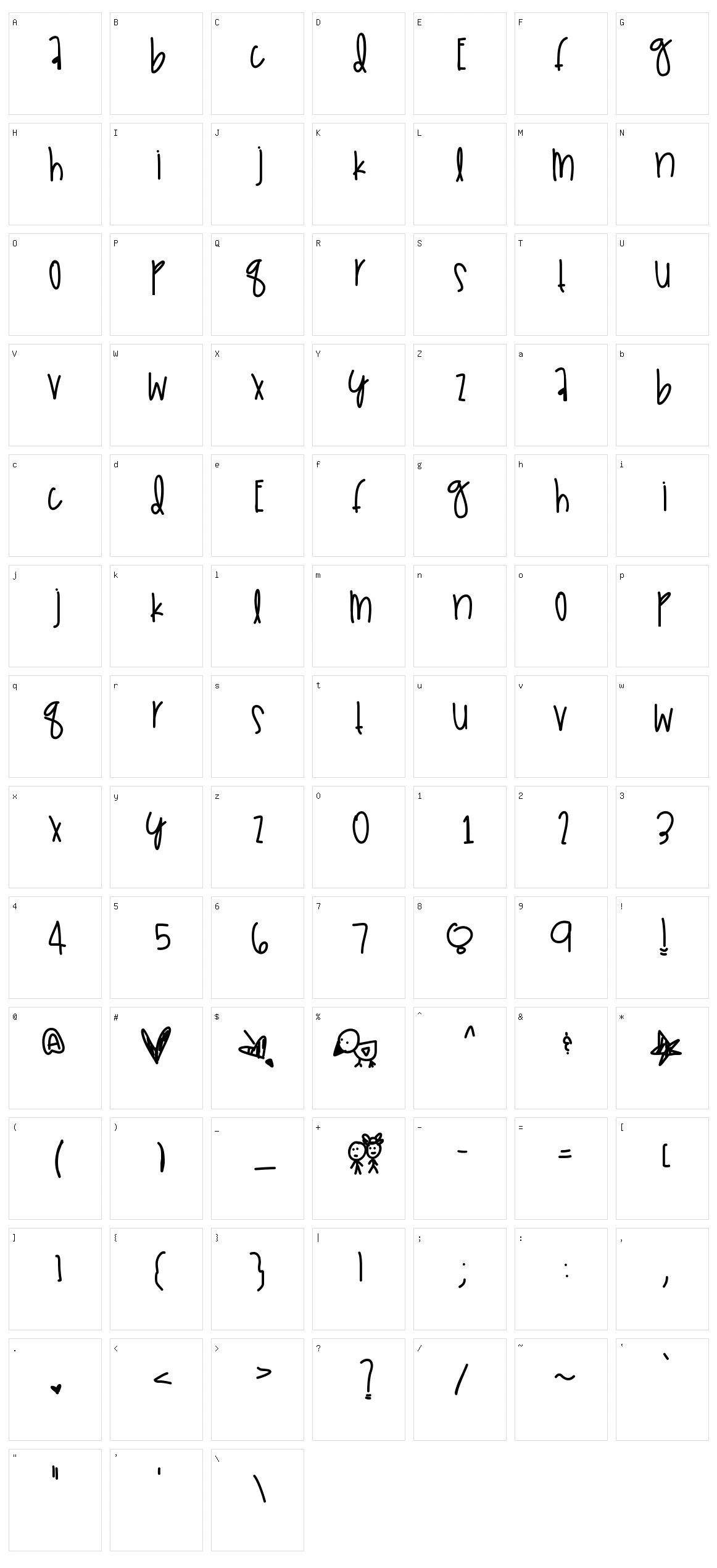 Gamma Jays Character Set