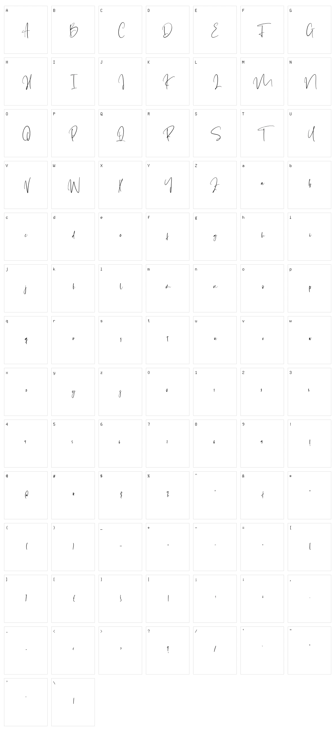 Gareth Bayu Character Set