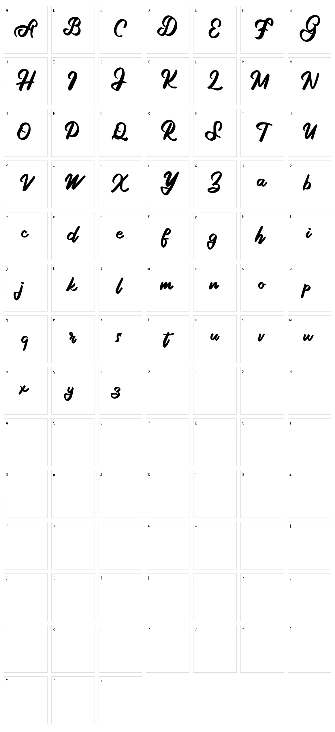 Gargilla Character Set