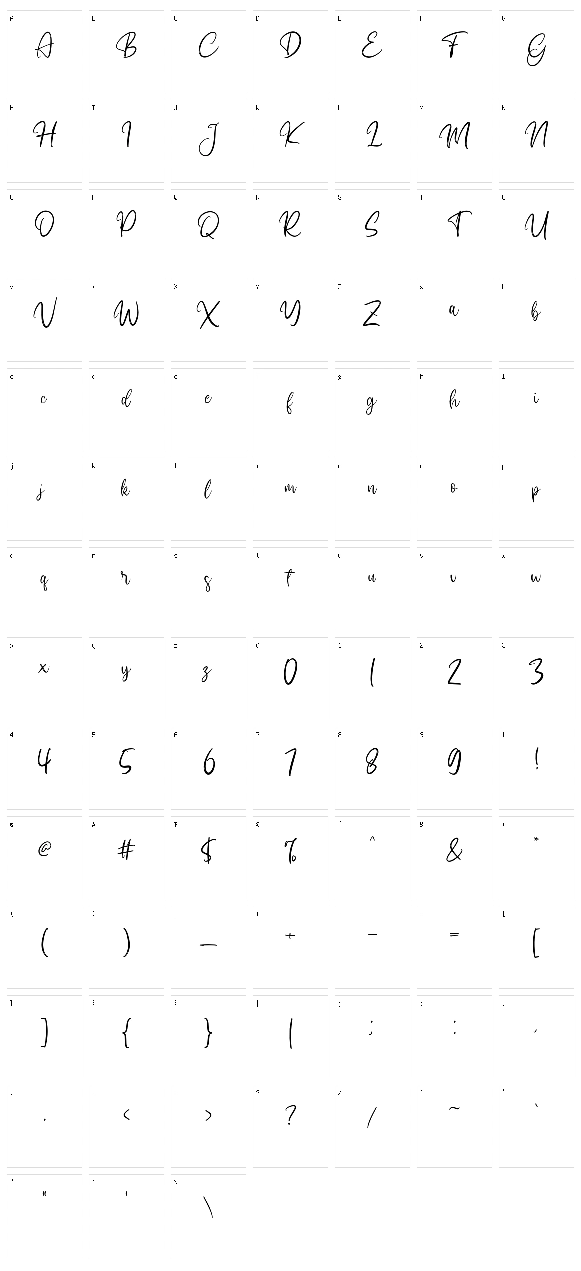Gattegher Character Set