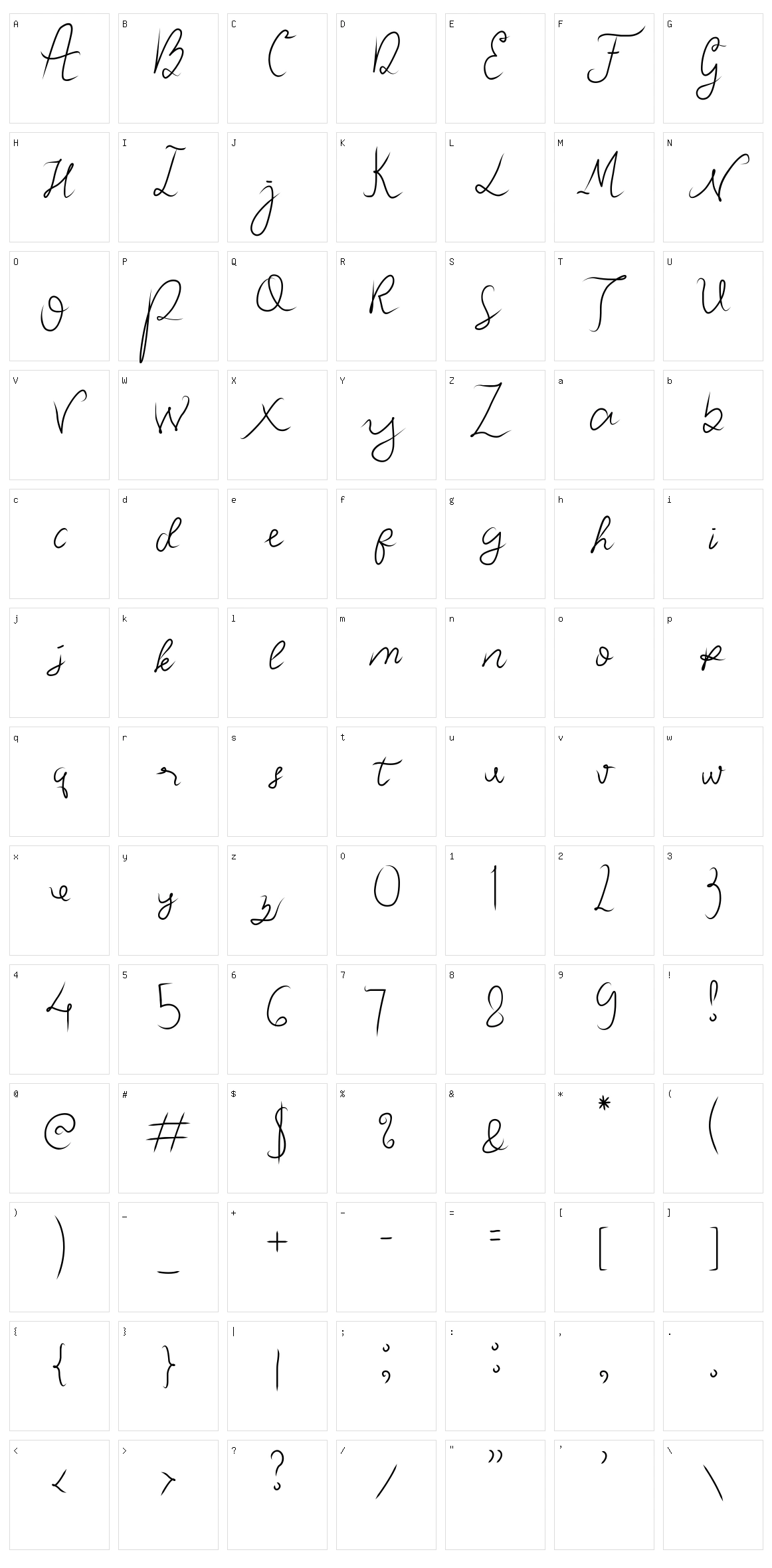 Gellato Character Set