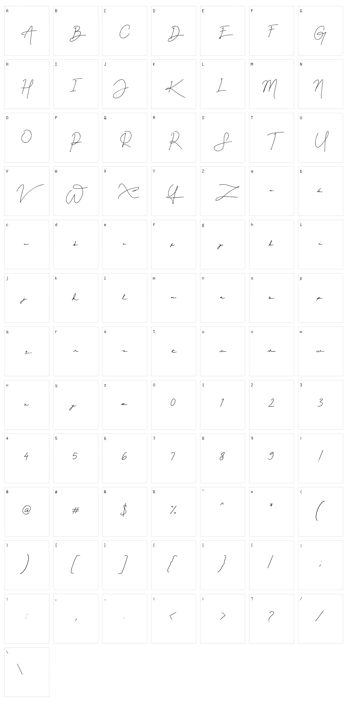 Gellattik Janggan Character Set