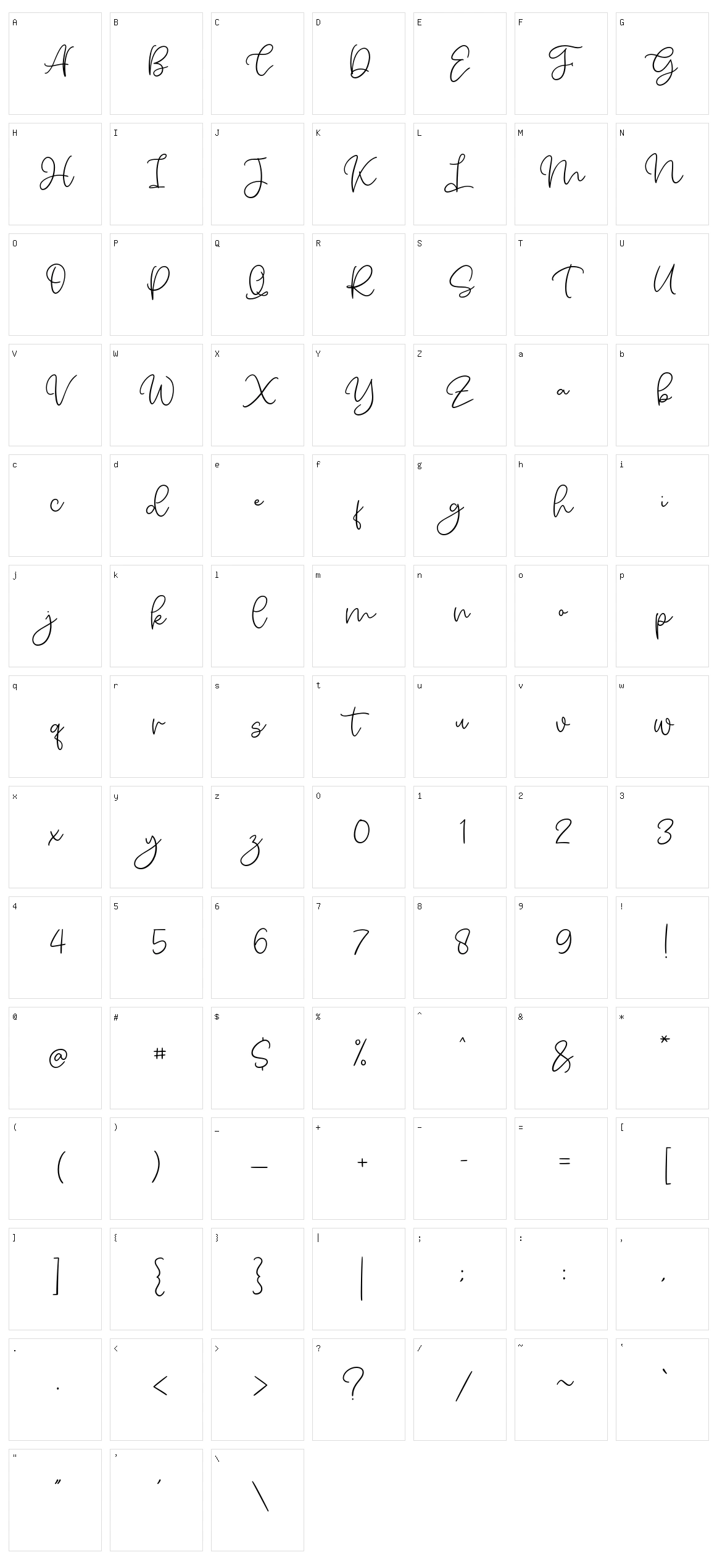 Genclang Character Set
