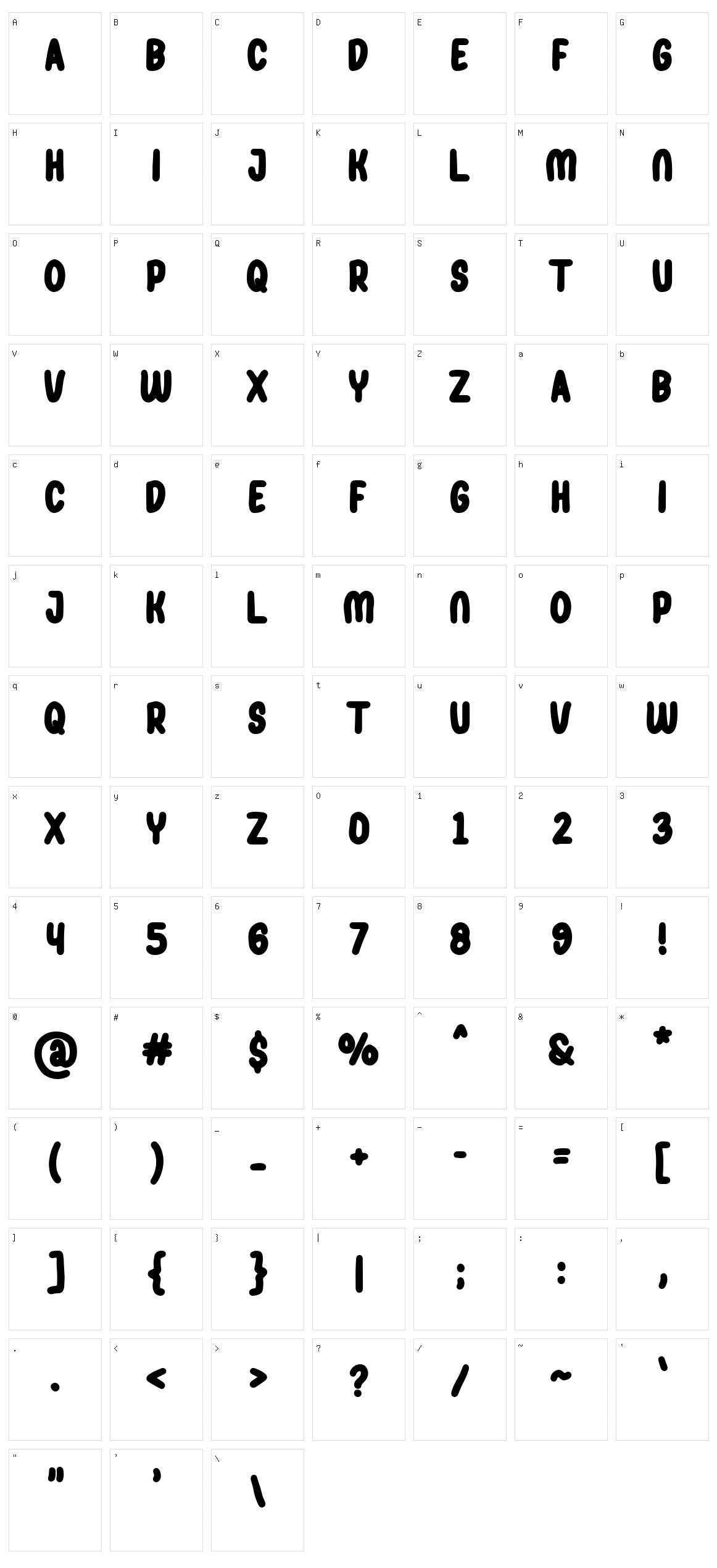 Genoise Character Set