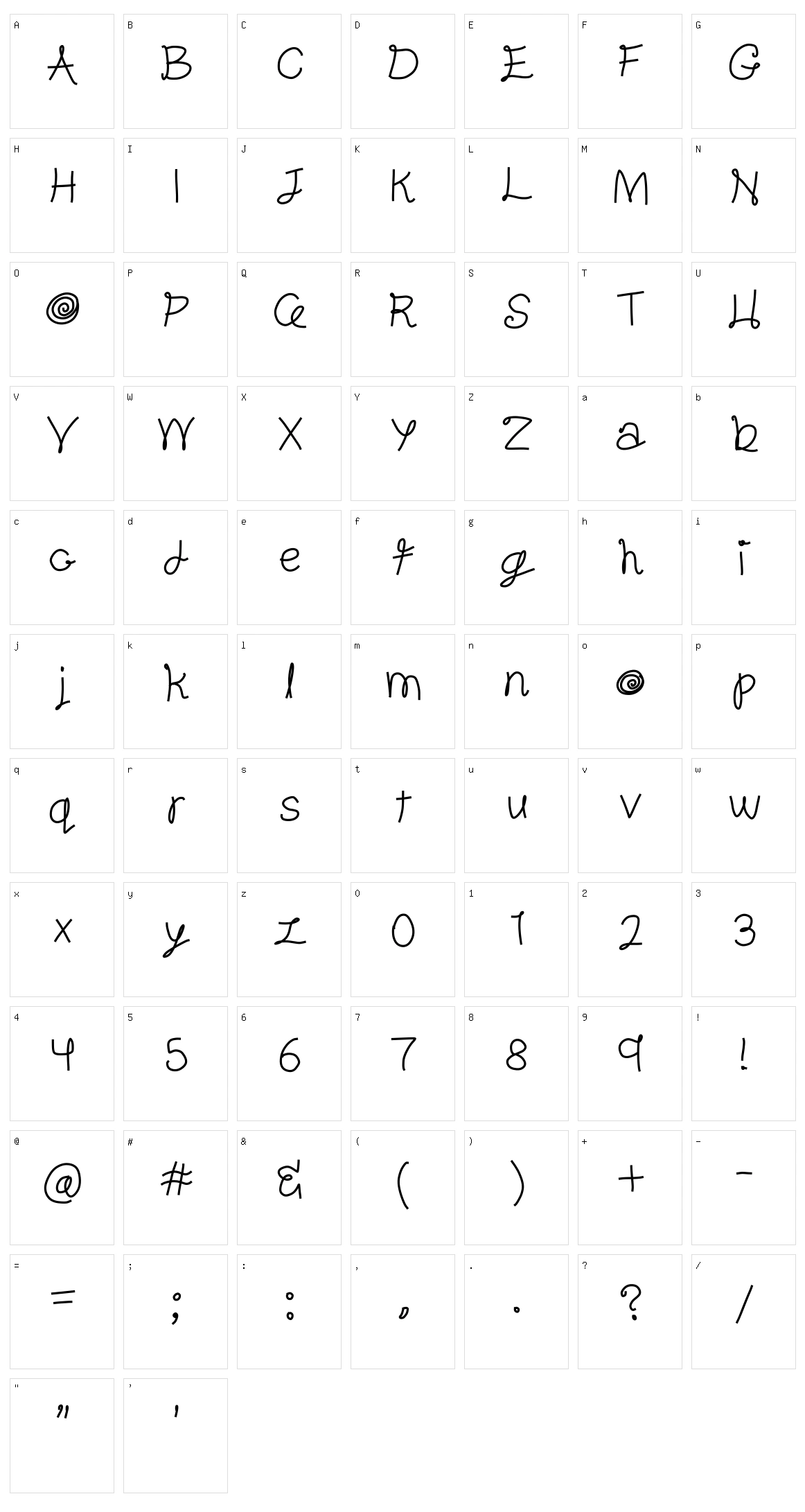 Gentleman Character Set