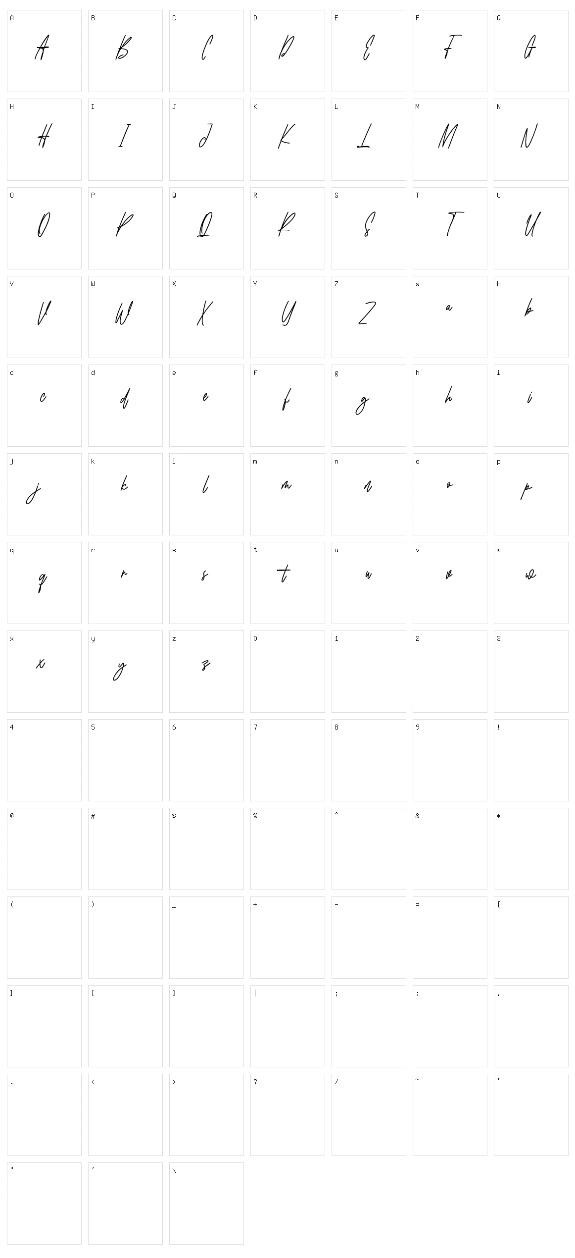 Gentlysoftly Character Set