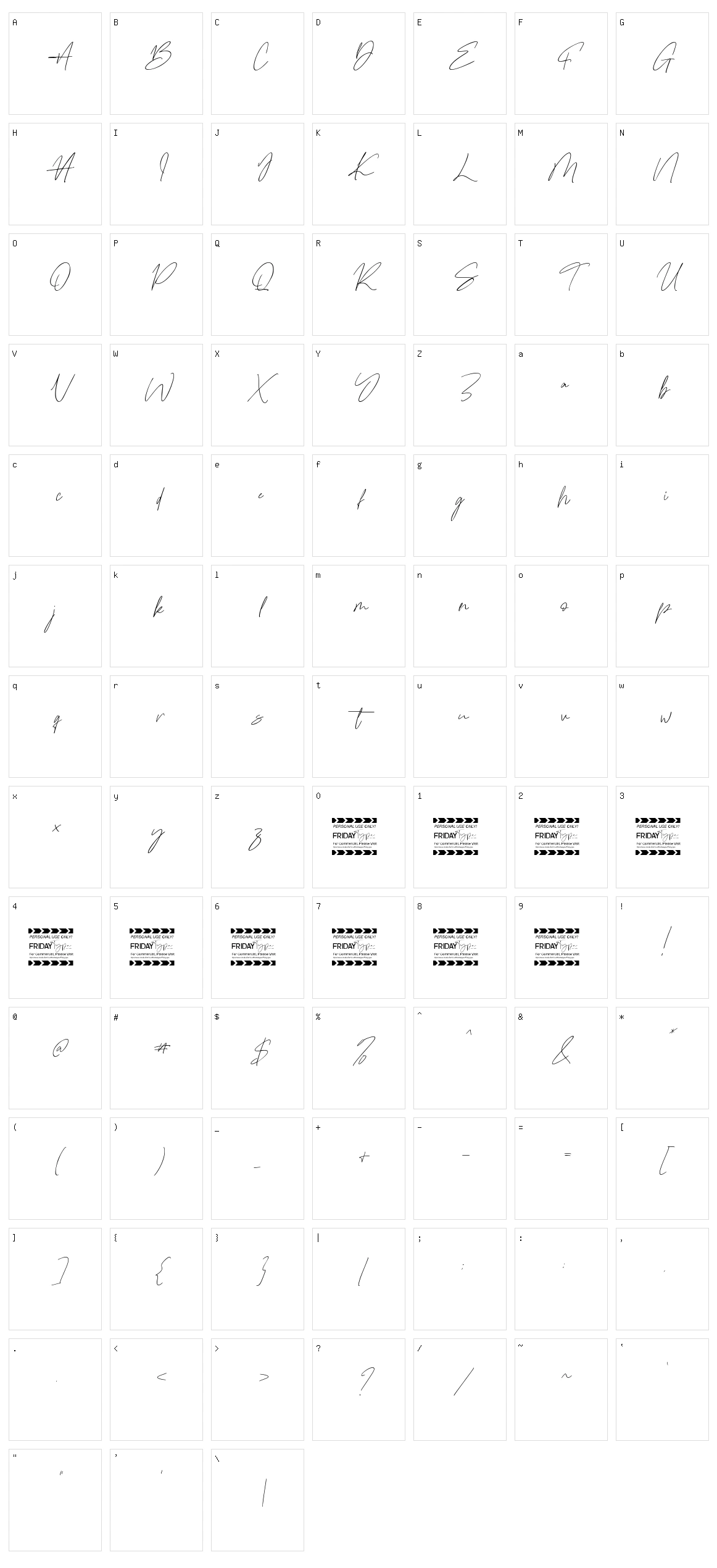 Gentrice Story Character Set