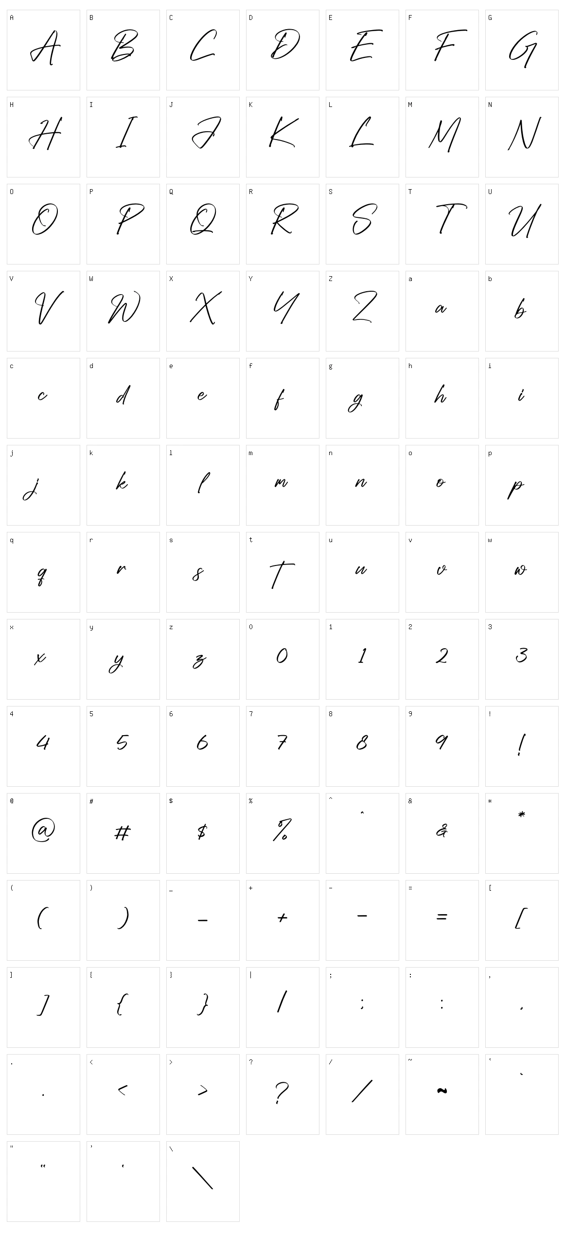 Gentry Benedict Character Set