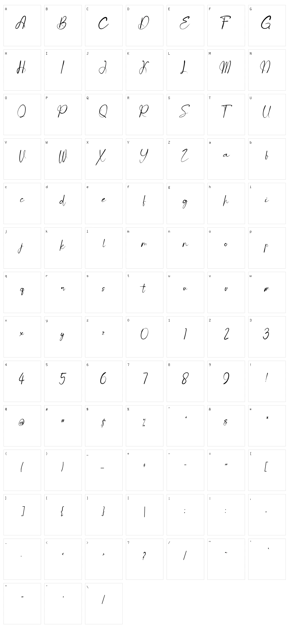 Genuine Handmade Character Set