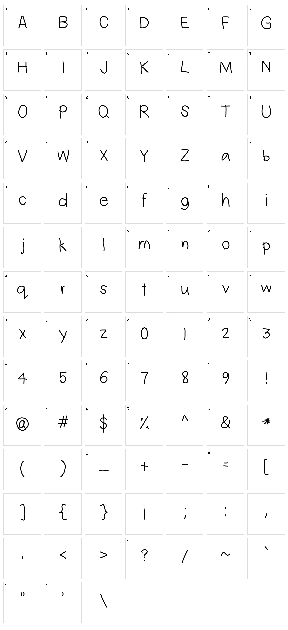 Geo Upsidedown Character Set