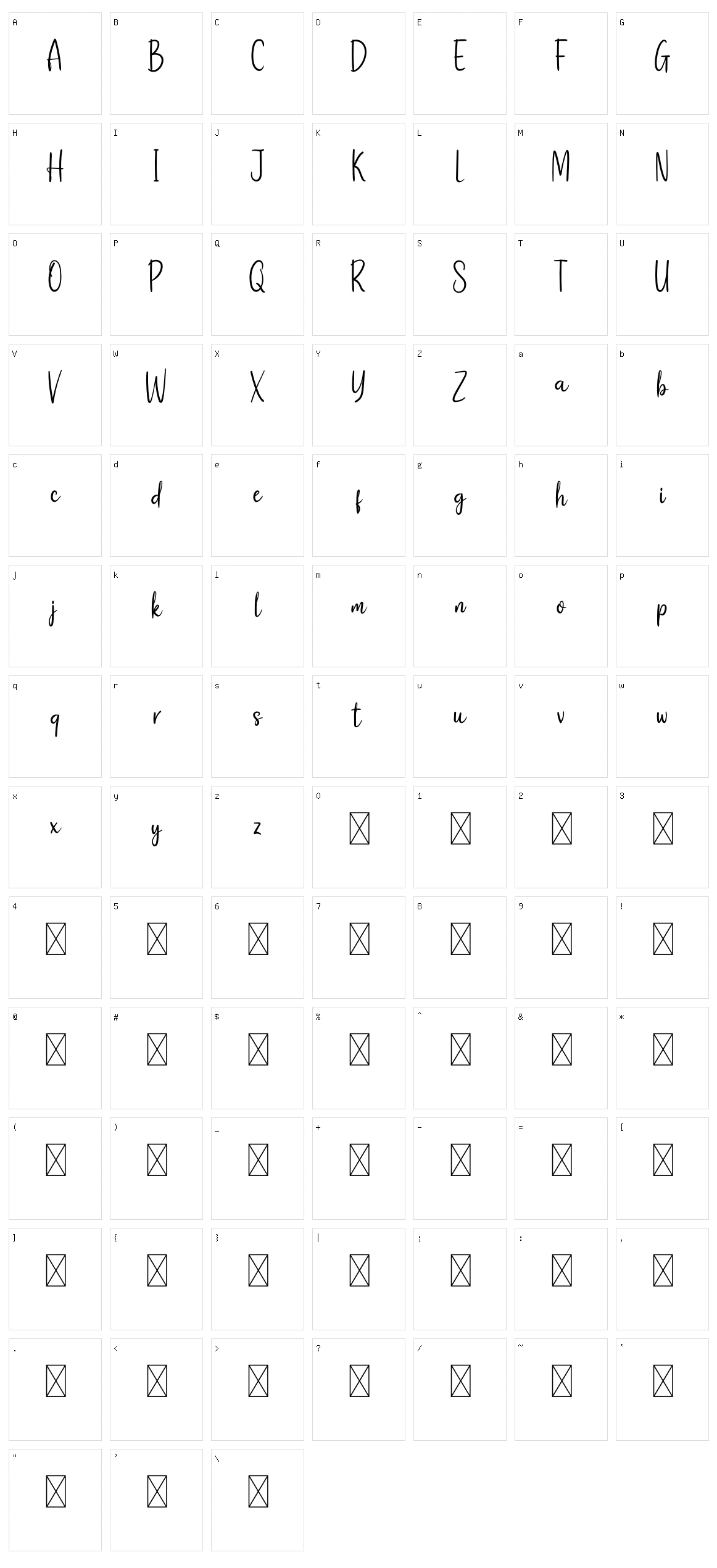 Geofany Character Set