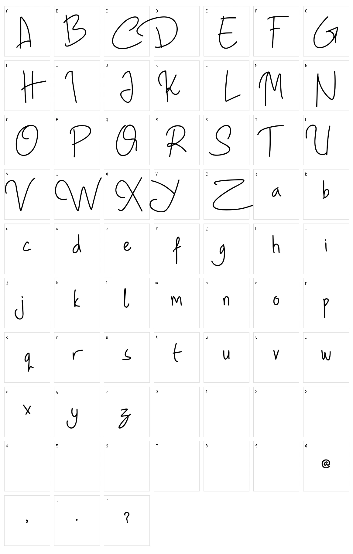 Geovana Character Set