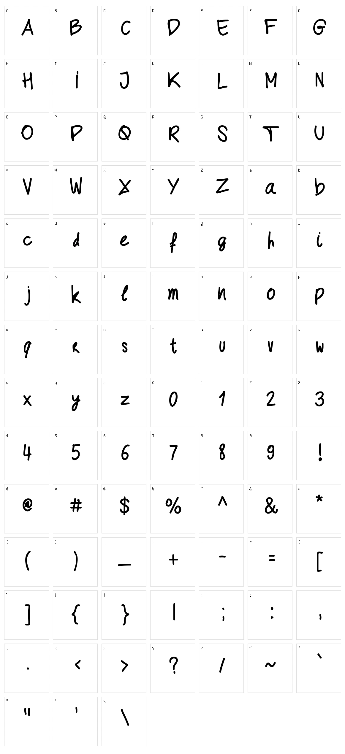 Geschrift Character Set