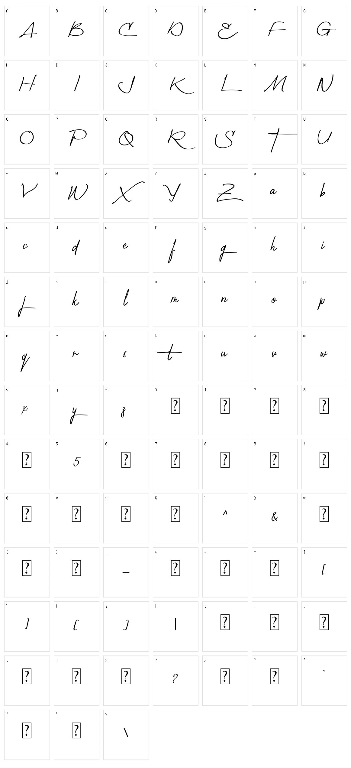 Geuliss Character Set