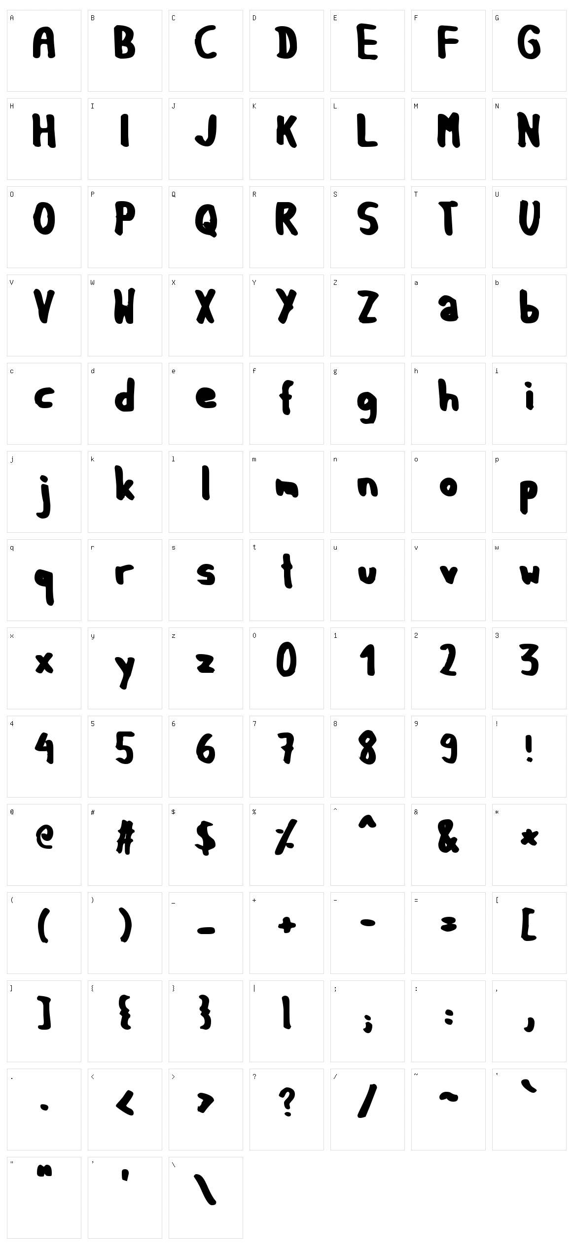 GF Matilda Character Set